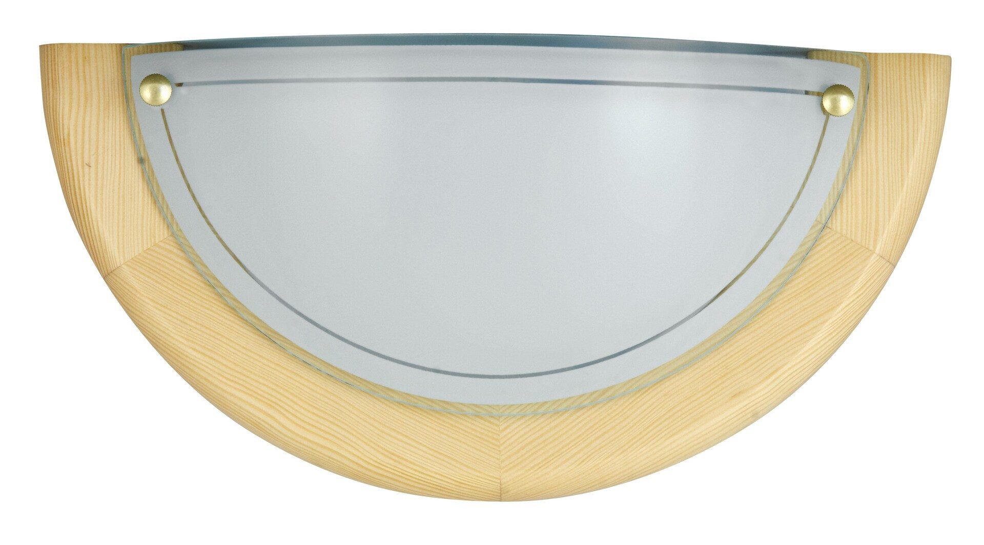 Rabalux Wandleuchte "Ufo" Holz, rund, E27, naturfarbig+opalglas, IP20, ø300mm
