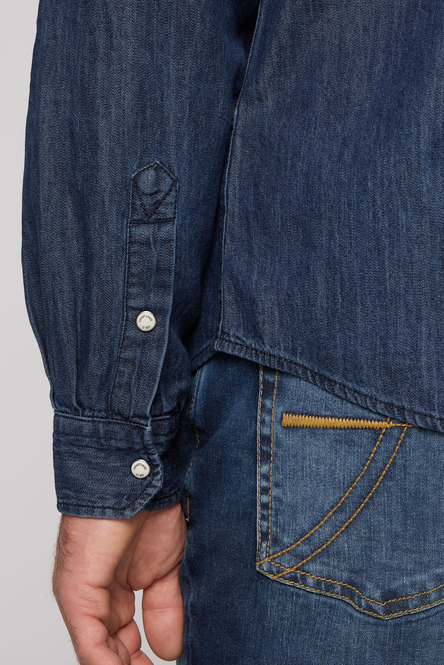 CAMP DAVID Langarmhemd aus Baumwolle