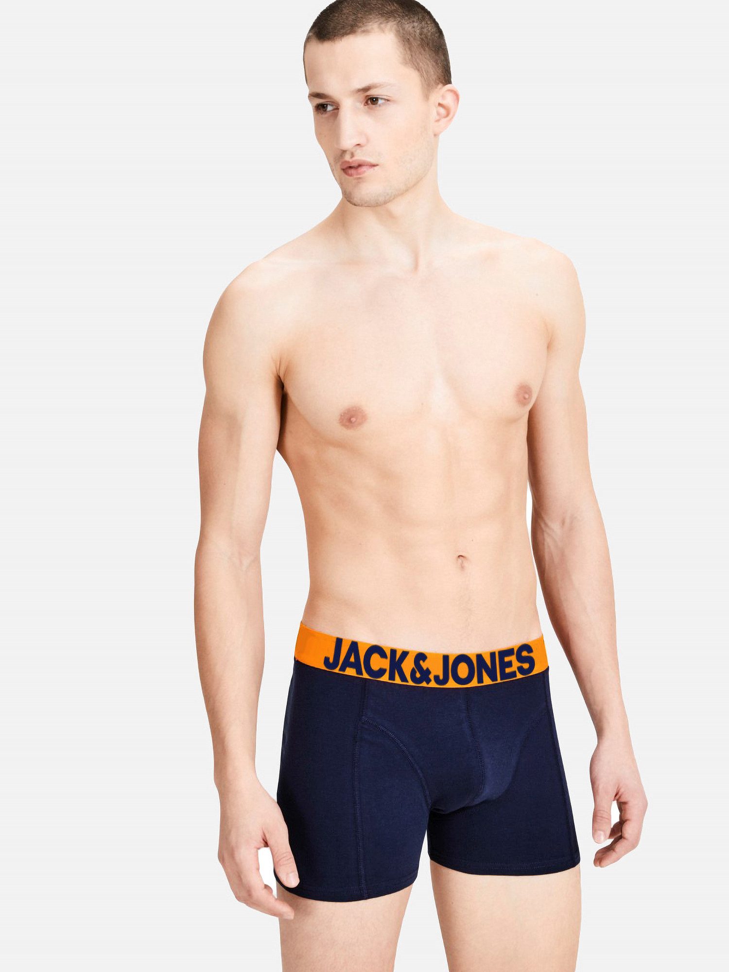 Jack & Jones Boxershorts Solid (5-St., 5er Pack) gute Passform durch elastische Baumwollqualität