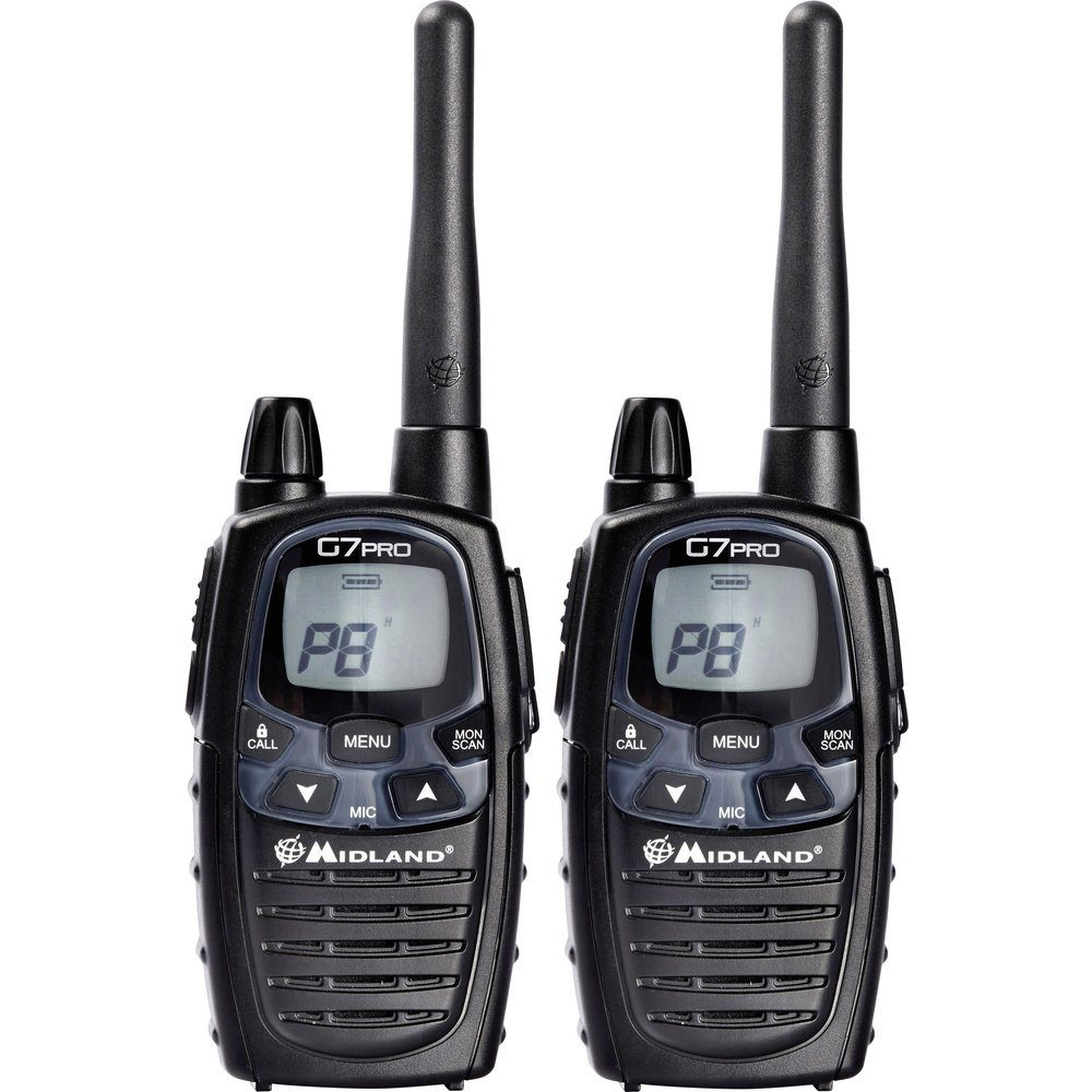 Midland Walkie Talkie Midland G7 Pro Twin C1090.13 PMR/LPD-Handfunkgerät 2er Set