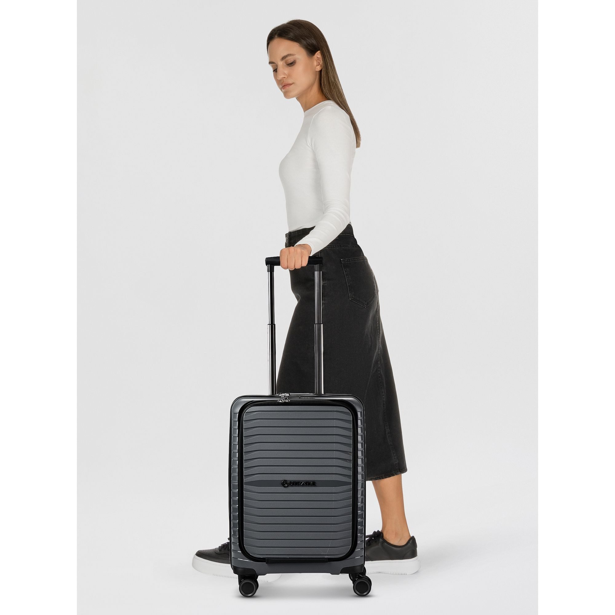 Stratic Handgepäck-Trolley Bright +, 4 Rollen, Polypropylen