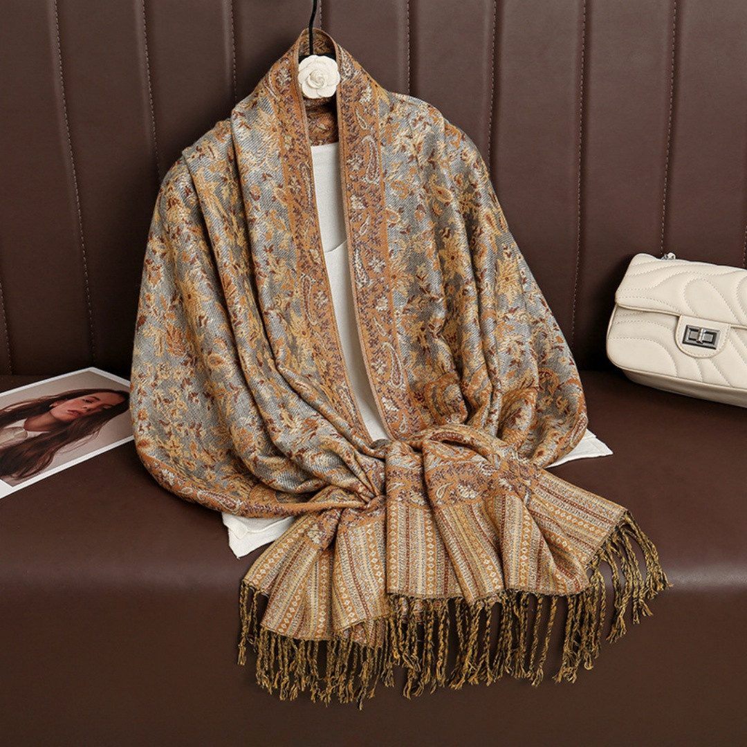 nsihing Modeschal Warmer Schal für Damen, Weiches Tuch in Kaschmir-Optik, Lange, große warme Stola mit Quasten für Herbst und Winter – Bild 3 von 3