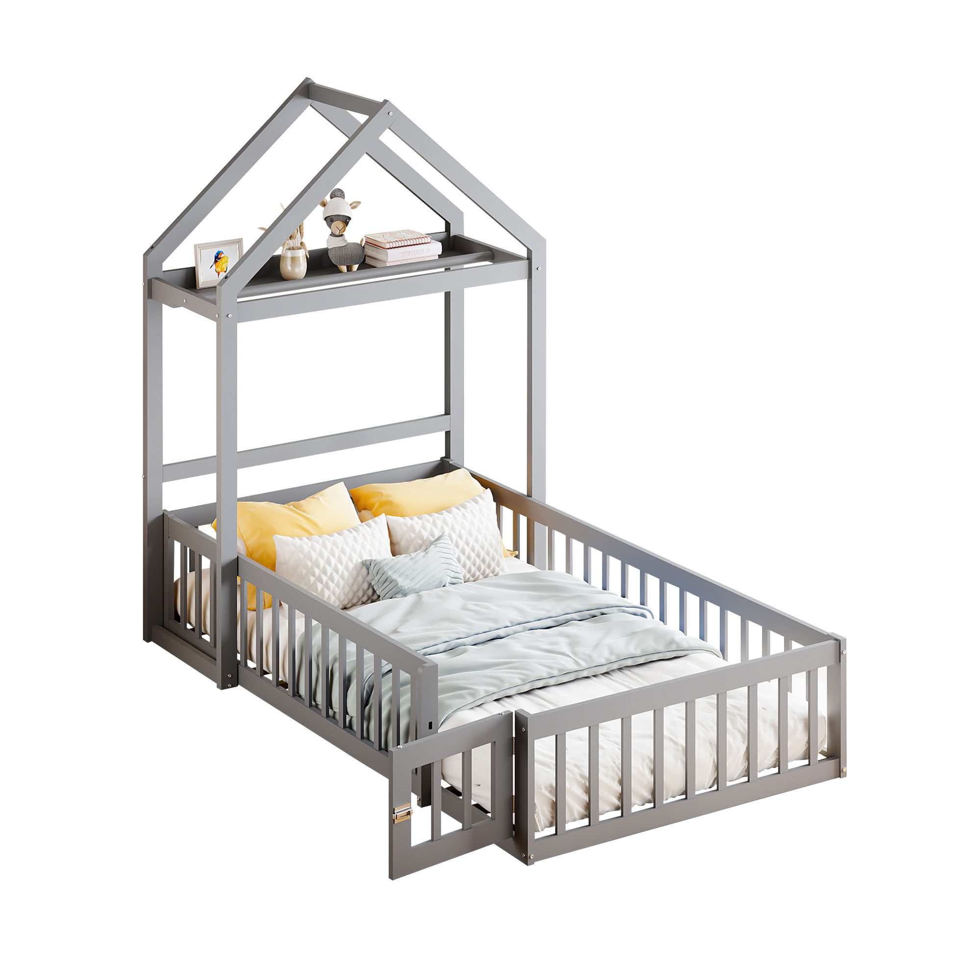 Flieks Massivholzbett, abnehmbares Kinderbett Hausbett mit günstig online kaufen