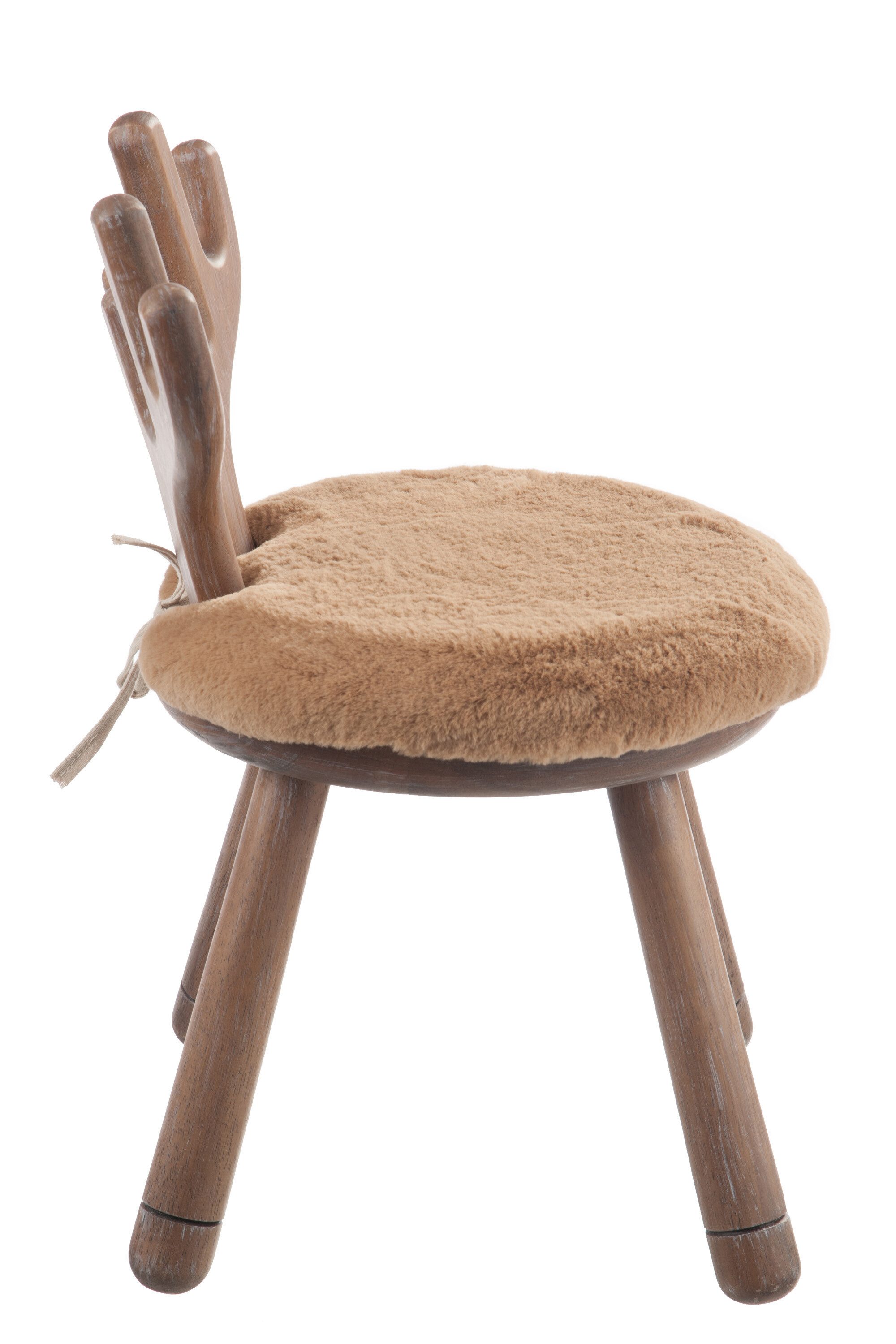 MF Kinderstuhl Rentier Kinderstuhl Holz Naturell 56cm Geweih Weihnachten (1 St)