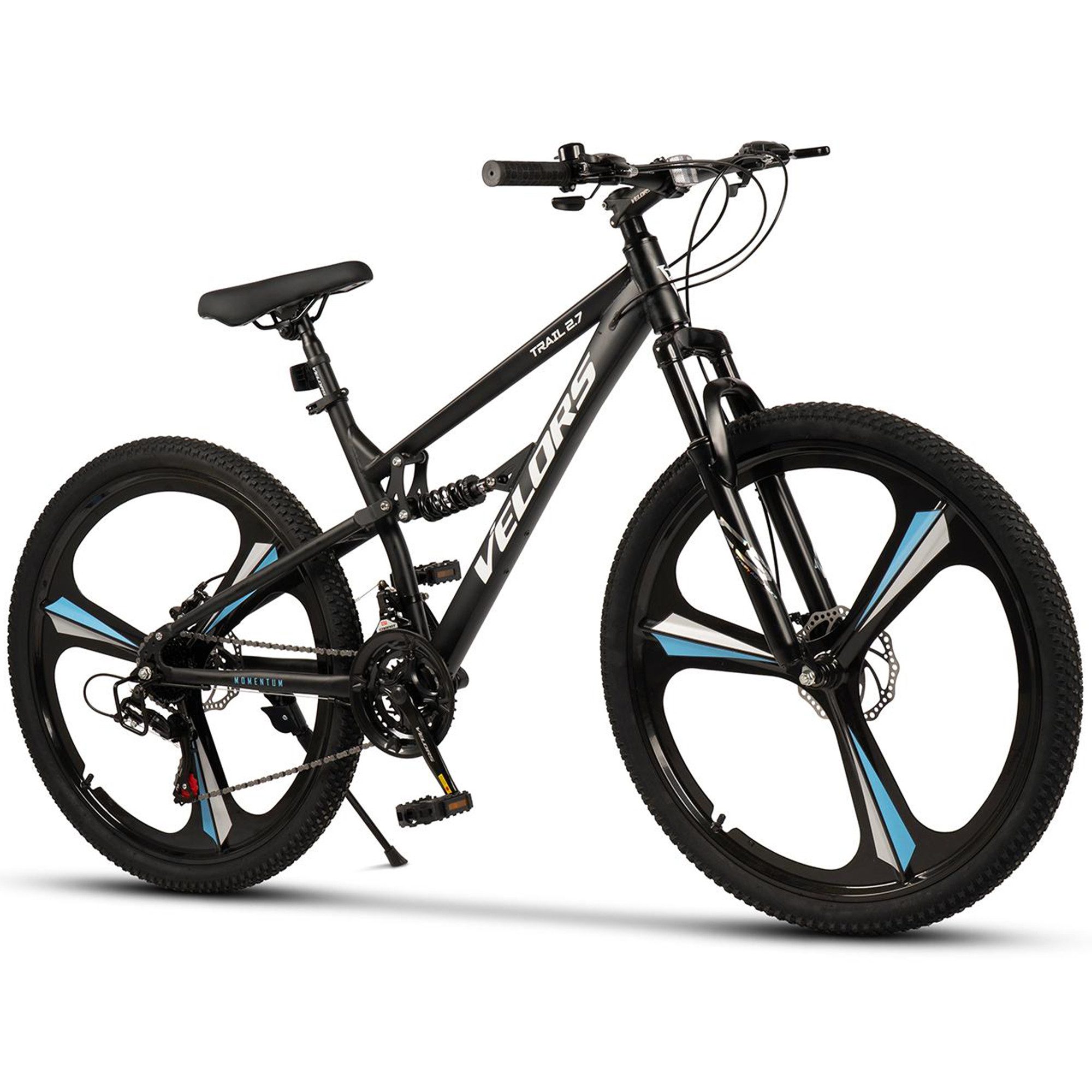 Velors Mountainbike 27.5 29 Zoll Fahrrad für Herren Damen, 21 Gang Tourney Schaltwerk, Kettenschaltung, (Magnesiumfelgen mit 3 Speichen), Kettenschaltung Jugendfahrrad MTB Fully Fahrrad