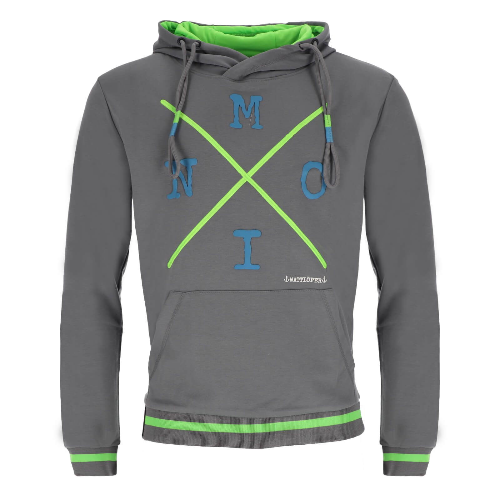 Wattlöper Kapuzenpullover Herren Sweathoody mit Schriftzug günstig online kaufen