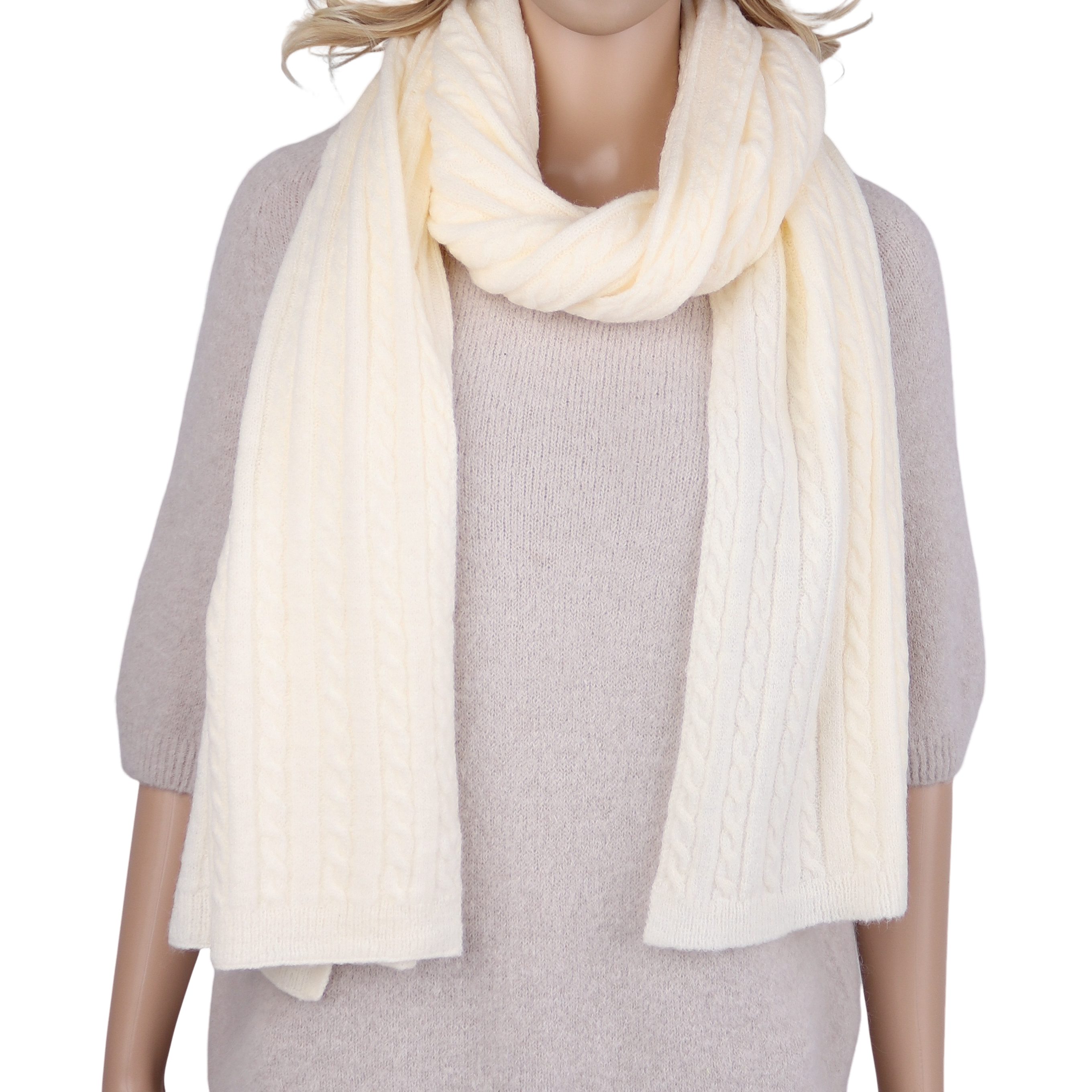 MIRROSI Strickschal Damen Schal mit Zopfmuster günstig online kaufen
