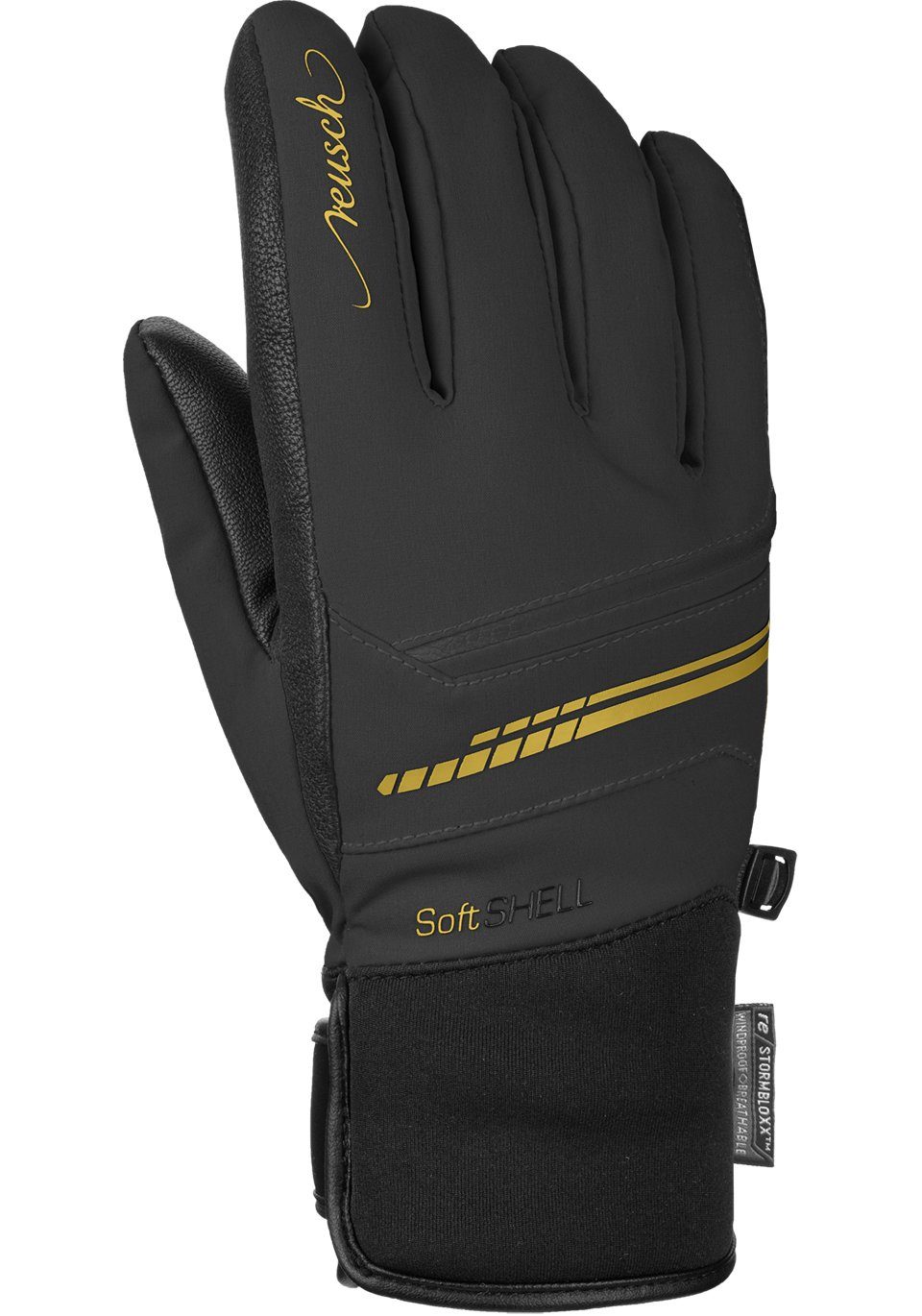 STORMBLOXX Reusch in goldfarben-schwarz Design sportlichem Skihandschuhe Tomke