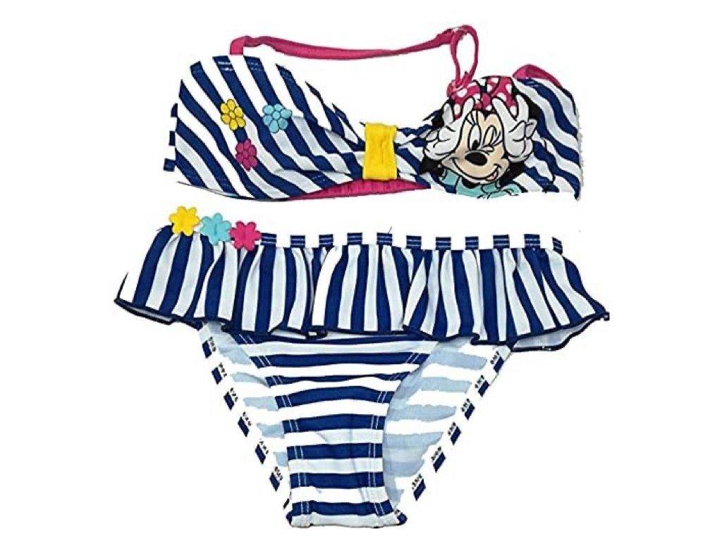 Disney Minnie Mouse Bügel-Bandeau-Bikini Minnie Mouse Mädchen Bikini gestreift