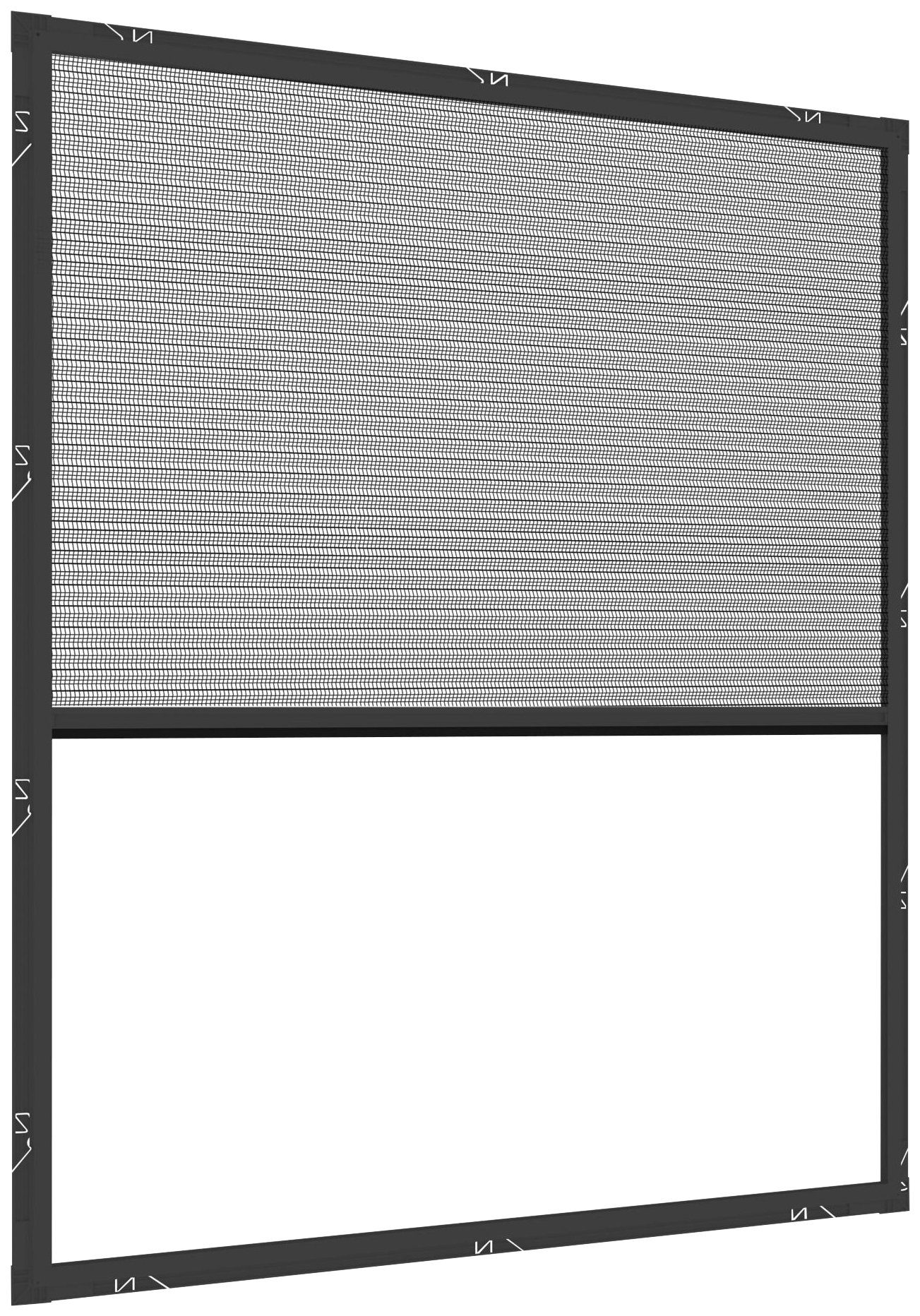 Windhager Insektenschutzplissee Ultra Flat für Fenster, Fliegengitter ohne Bohren, halbtransparent, ohne Bohren, verspannt, Moskitonetz Plissee 130 x 150 cm, erhältlich in anthrazit oder weiß