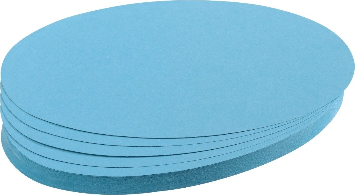 FRANKEN Moderationskoffer Moderations-Karte Oval 190mmx110mm hellblau 500 Stück