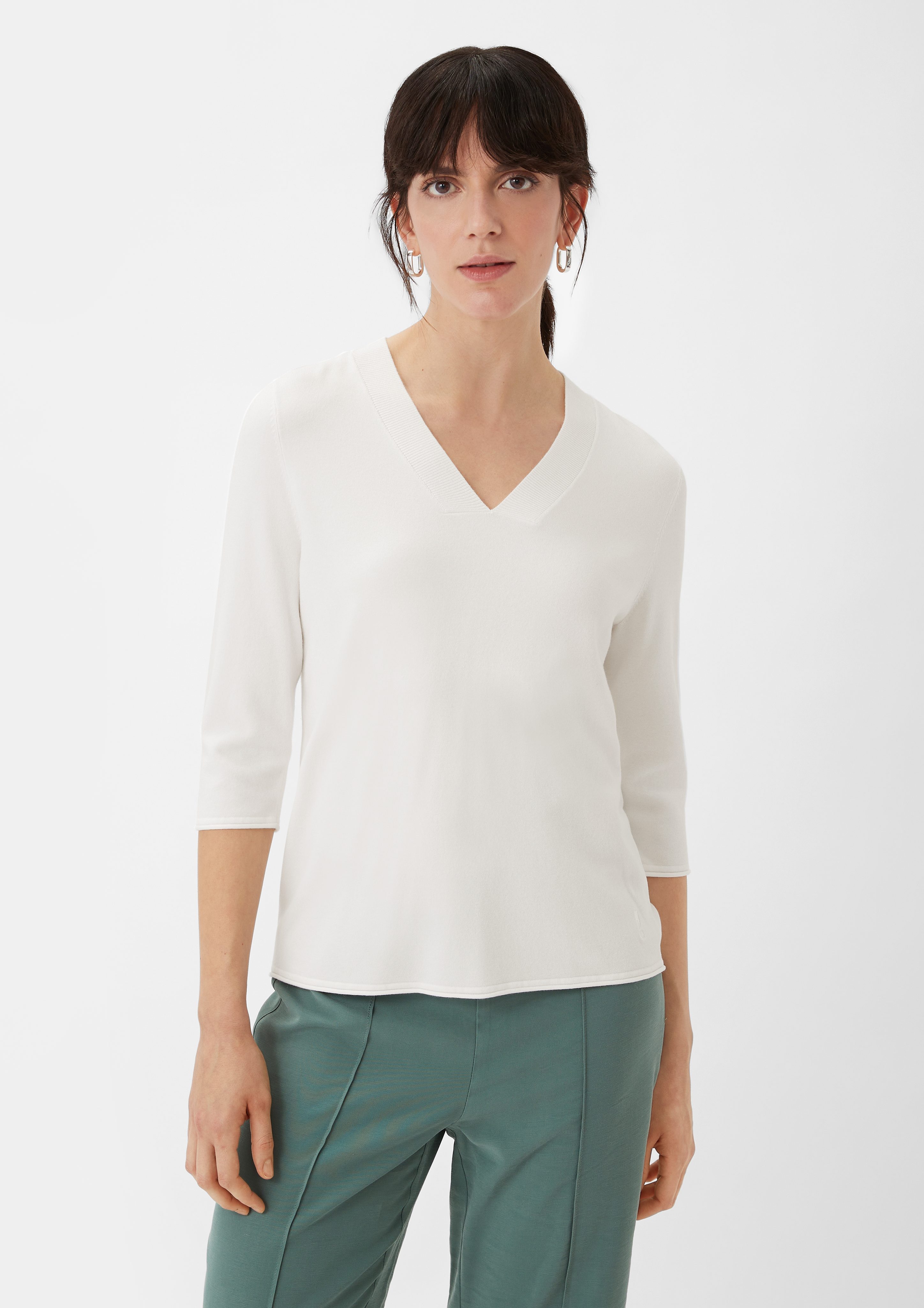 3/4 Arm-Pullover Strickpullover mit 3/4-Arm