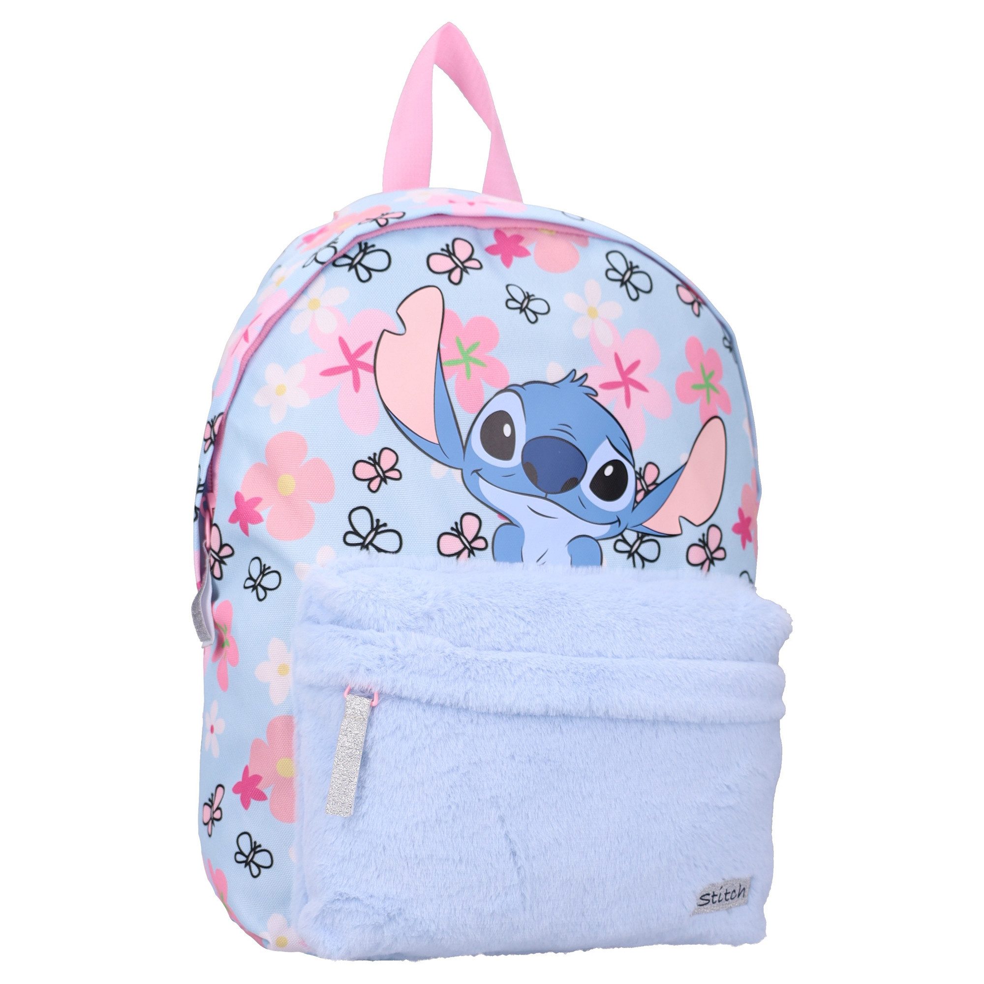 Lilo & Stitch Rucksack Kinder 11,5 l Furry Fantasy mit Plüsch Fronttasche für Schule (1-tlg)