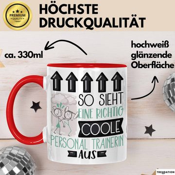 Trendation Tasse Personal Trainerin Geschenk Tasse Lustig Geschenkidee für Personal Tra