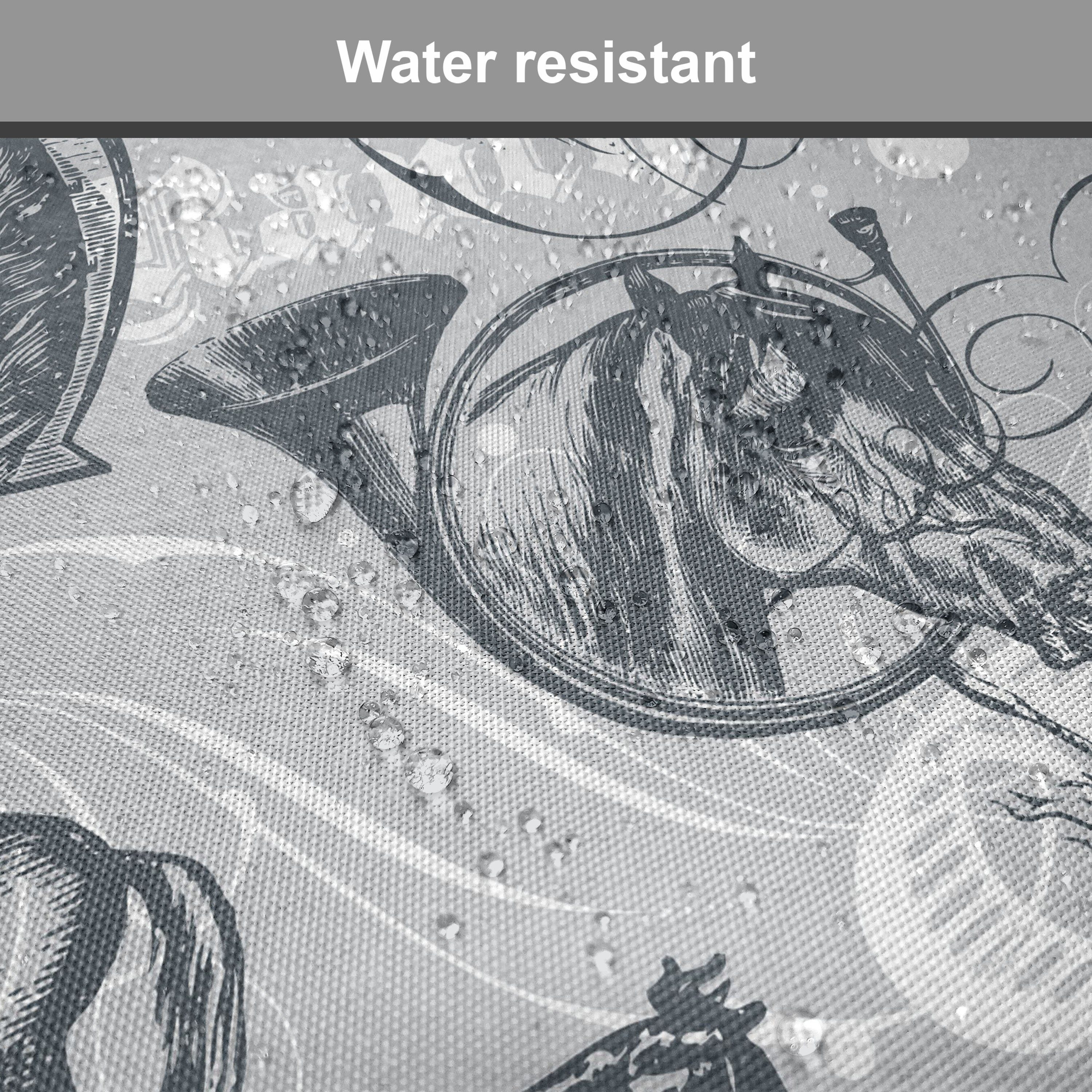 Sketch mit Pferde Abakuhaus Riemen für wasserfestes Stil Küchensitze, Hengst Stuhlkissen Kissen Dekoratives