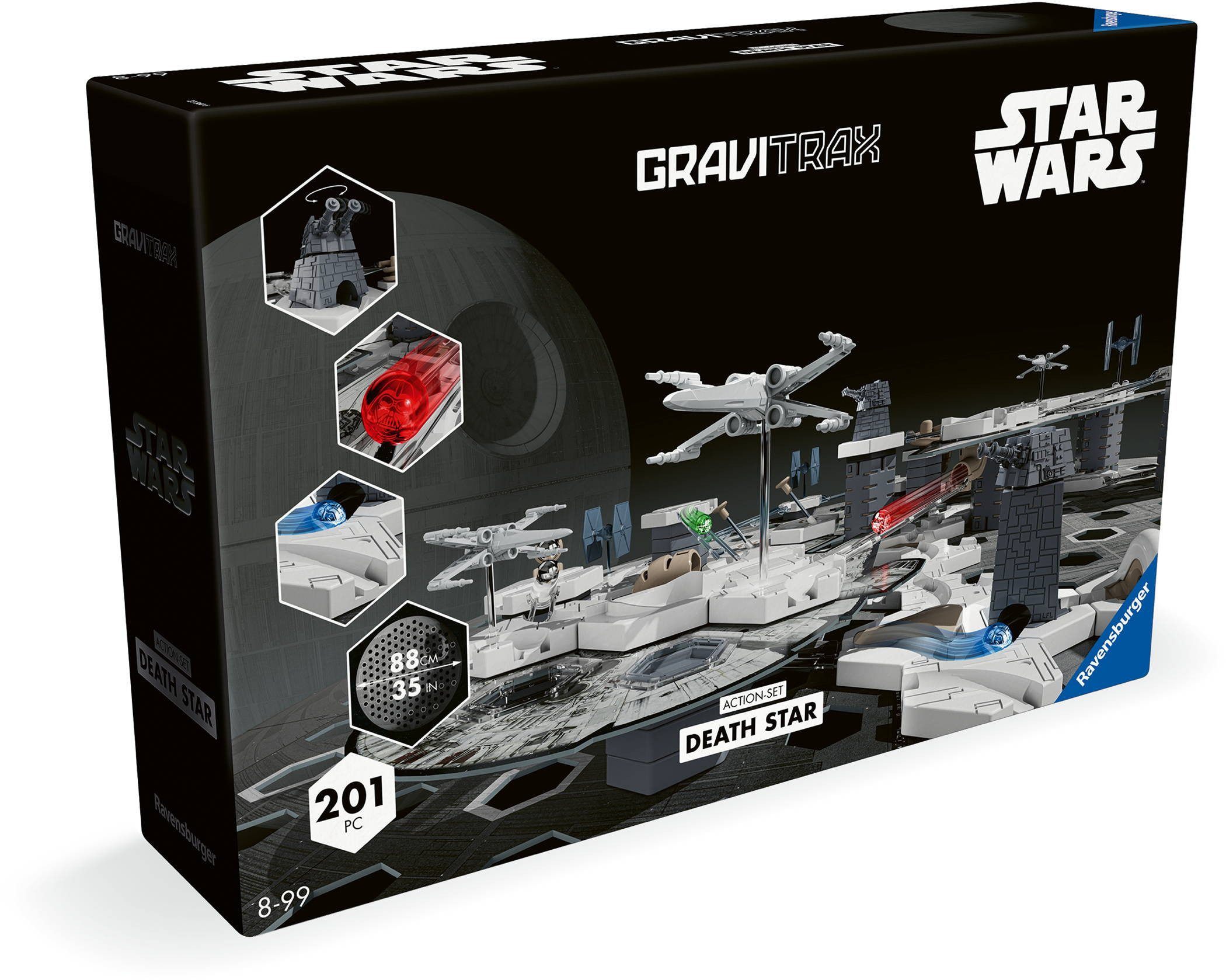Ravensburger Kugelbahn-Bausatz Kugelbahn GraviTrax Action-Set Star Wars Death Star 23860