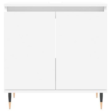 vidaXL Midischrank Badezimmerschrank Weiß 58x33x60 cm Holzwerkstoff (1-St)