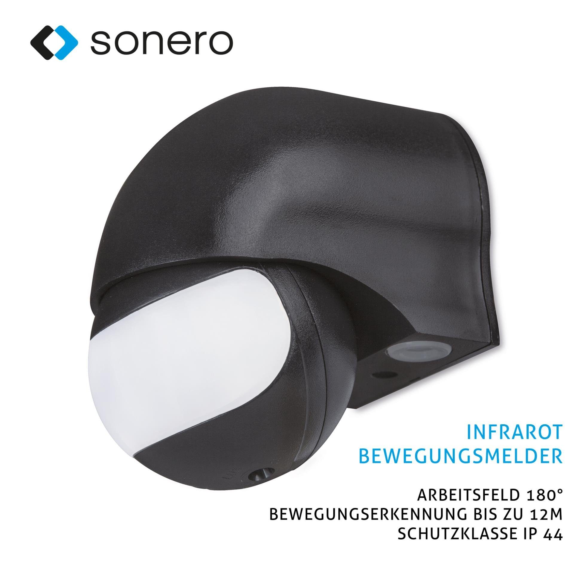 sonero Bewegungsmelder Sonero Infrarot-Bewegungsmelder X-IM011 - Innen- / Außenmontage, schwa