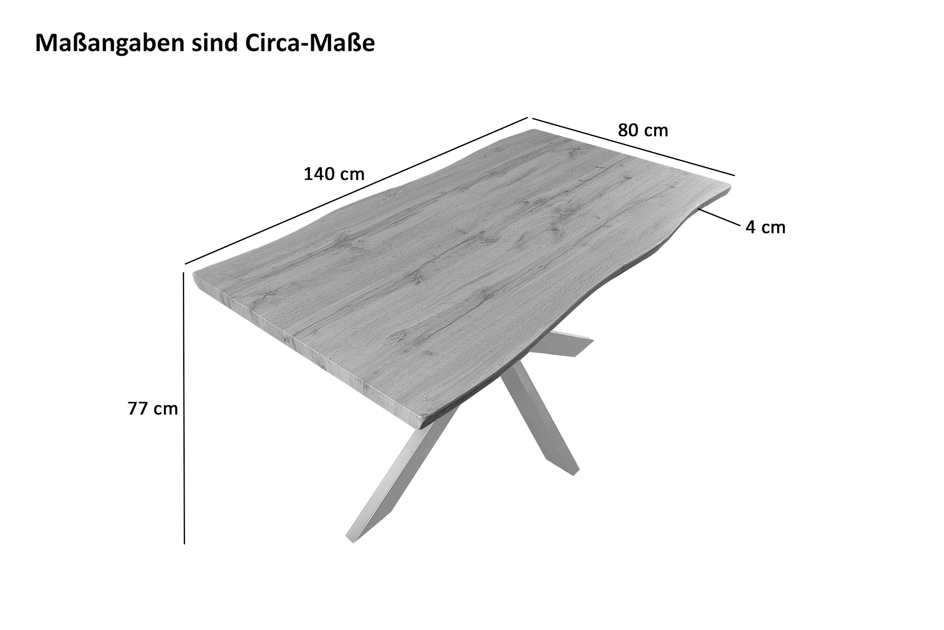 SAM® Esstisch TorbenS, verschiedene Holz-Optiken, Spider-Metallgestell, Bau günstig online kaufen
