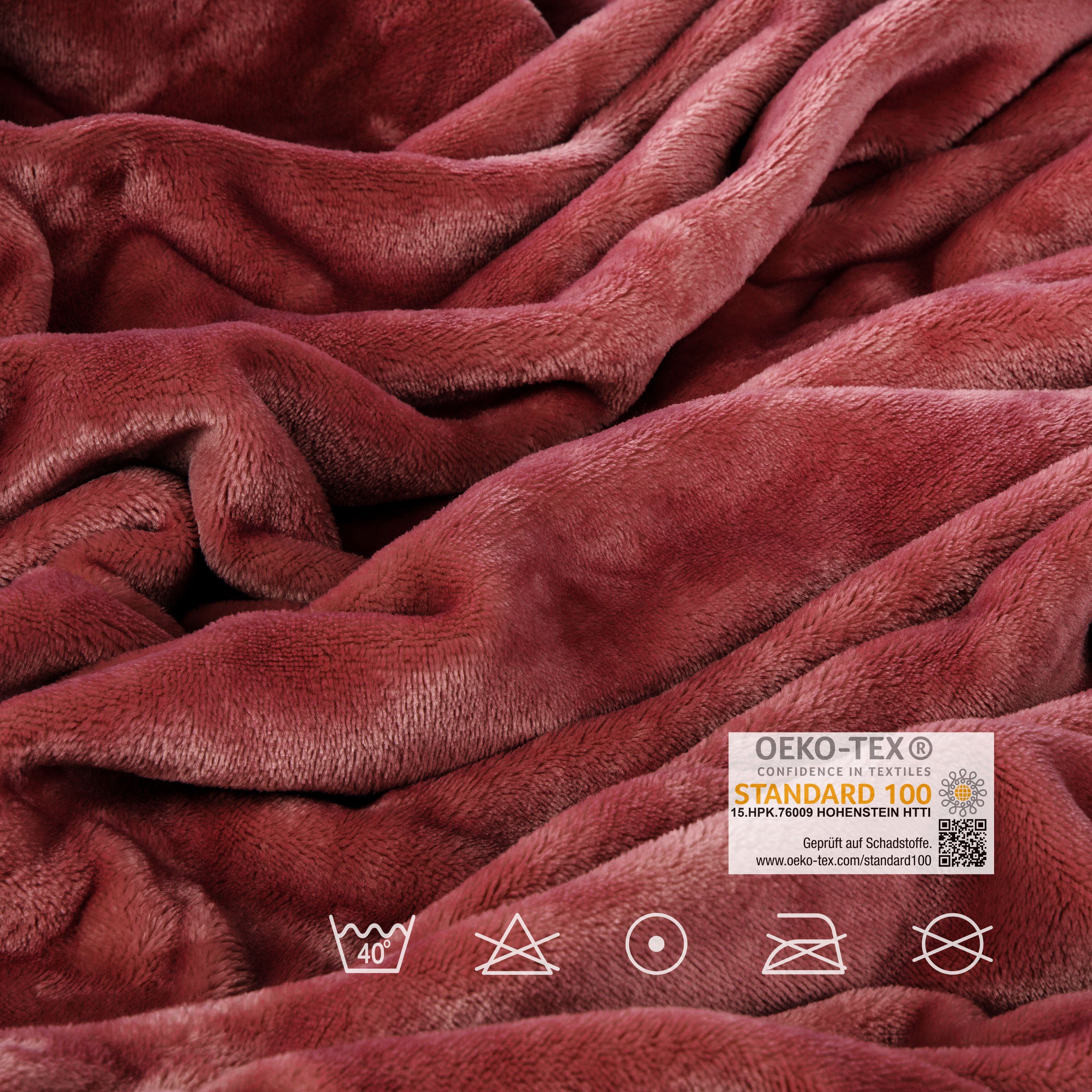 Müskaan Bettwäsche Wende Nicky Plüsch Winter Bettbezug Set Cashmere Touch Coral Fleece, Fleece, 2 teilig, warmer Bezug mit YKK Reißverschluss und Kissenbezug
