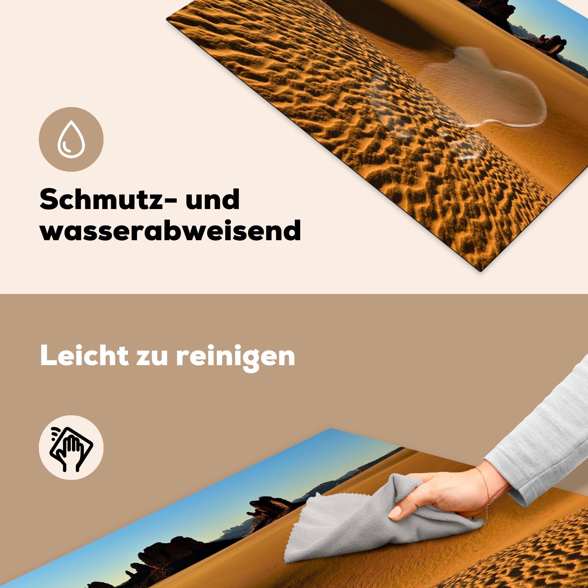 MuchoWow Herdblende-/Abdeckplatte Sandformation im Nationalpark n'Ajjer, Induktionskochfeld tlg), Schutz (1 cm, Ceranfeldabdeckung die Vinyl, Tassil für küche, 81x52