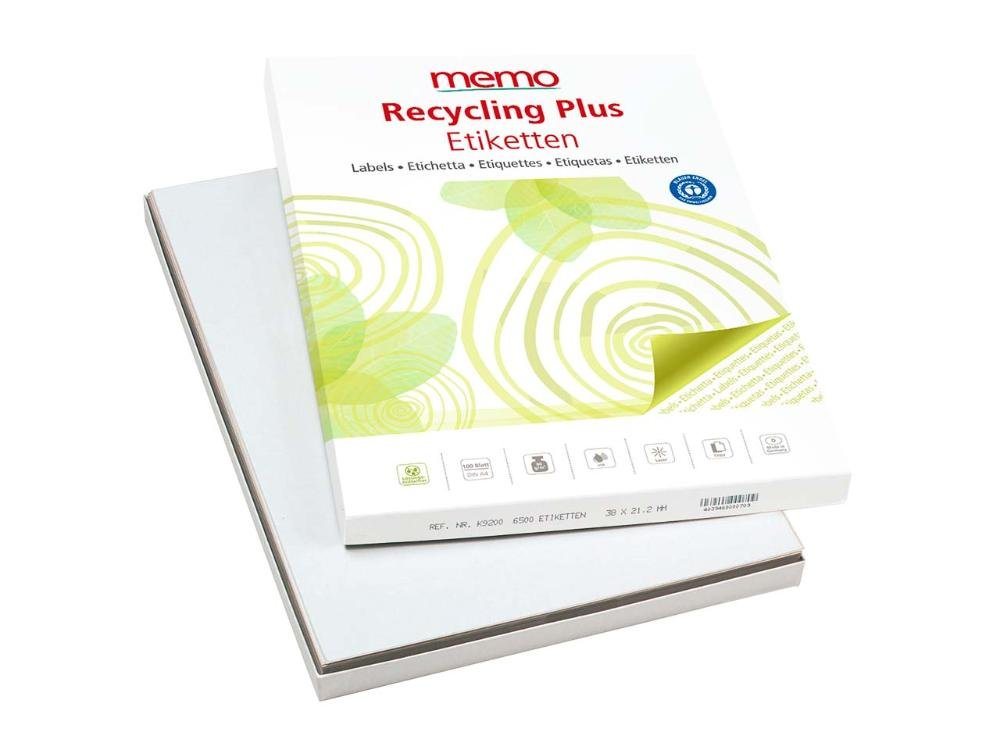 Thumbnail - memo Etiketten memo Universaletiketten 210 x 297 mm, 100 Stk.