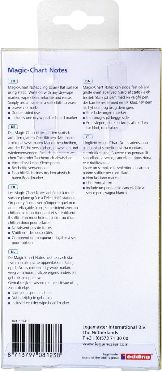 Thumbnail - LEGAMASTER Moderationskoffer Magic-Chart Notes 10x20cm VE=100 Stück blau