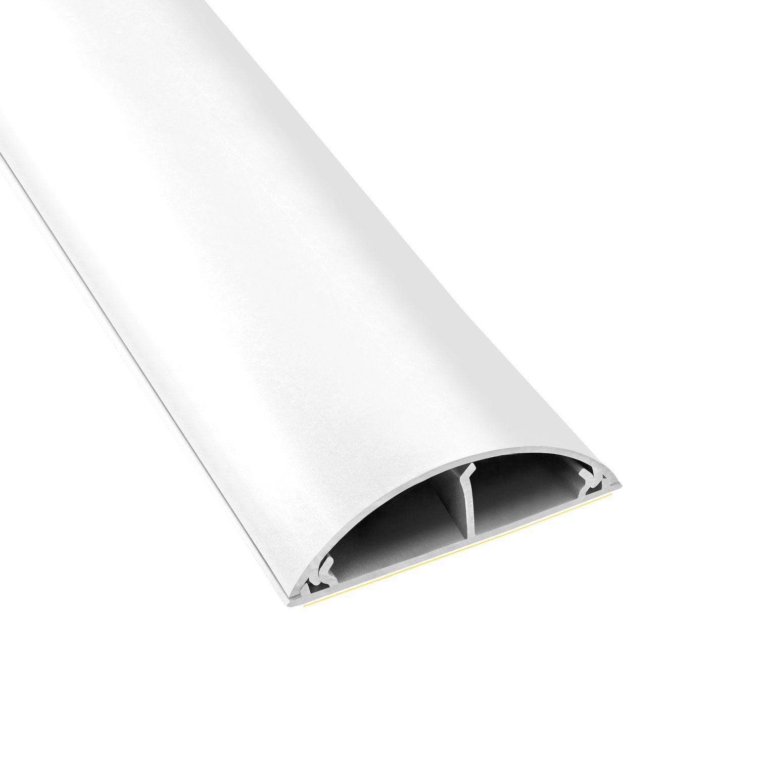 ARLI Kabelkanal 1m halbrund selbstklebend 50 x 12 mm Kabelbrücke Fussboden 8er Pack (8-St)