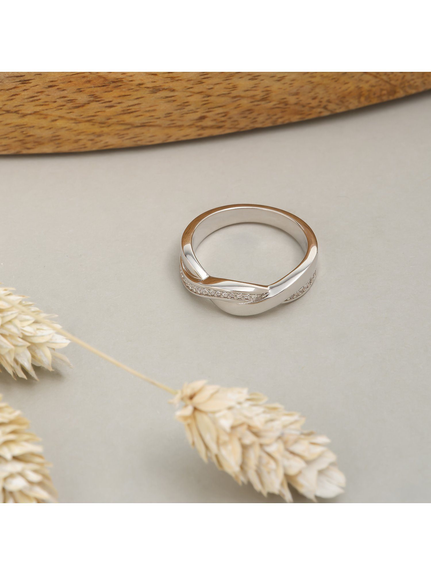 JETTE Silberring JETTE Damen-Damenring 925er Silber 25 Zirkonia, Zirkonia, synthetisch