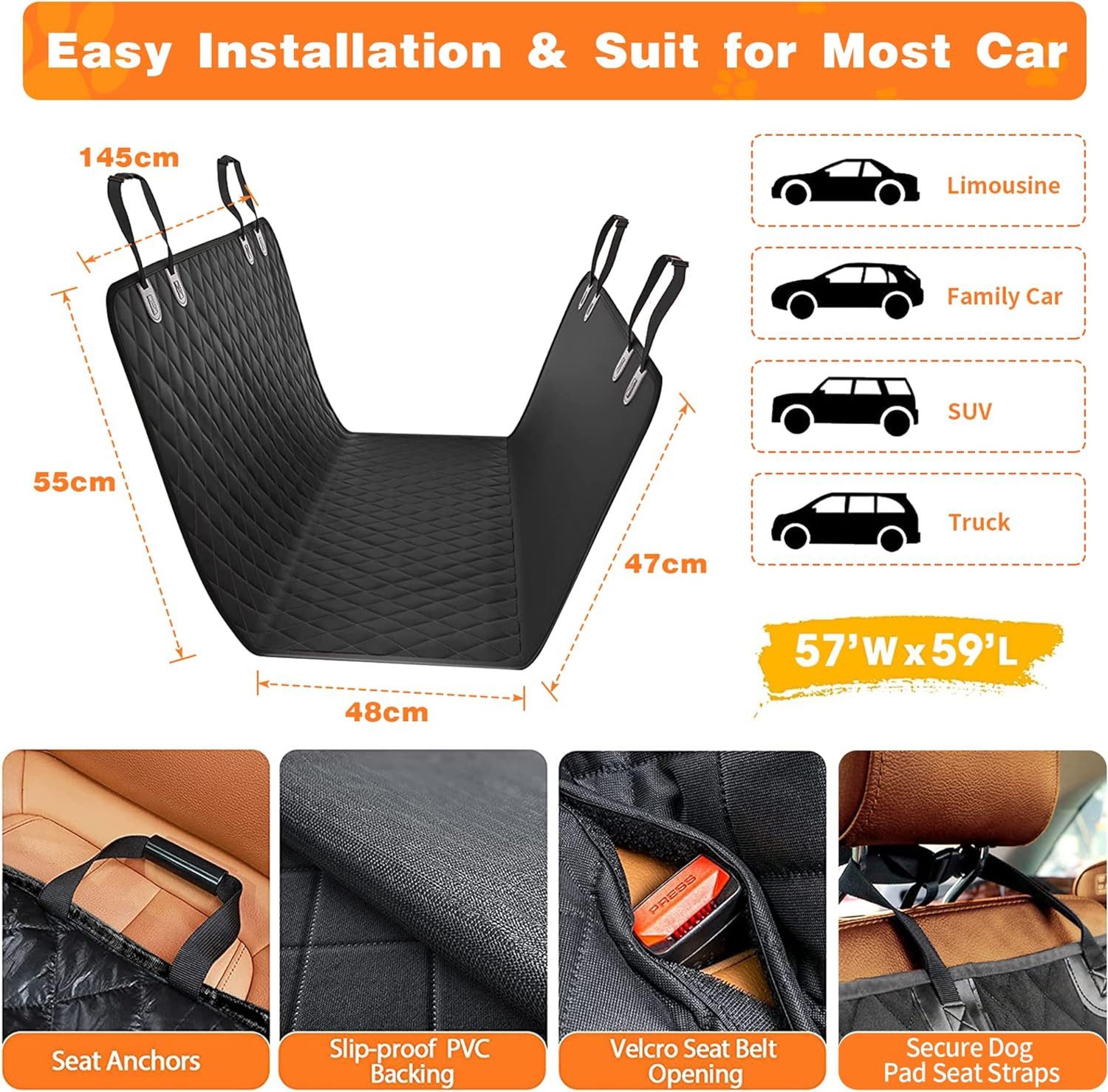 TSE Tierdecke HUNDE AUTO SCHONDECKE XL günstig online kaufen