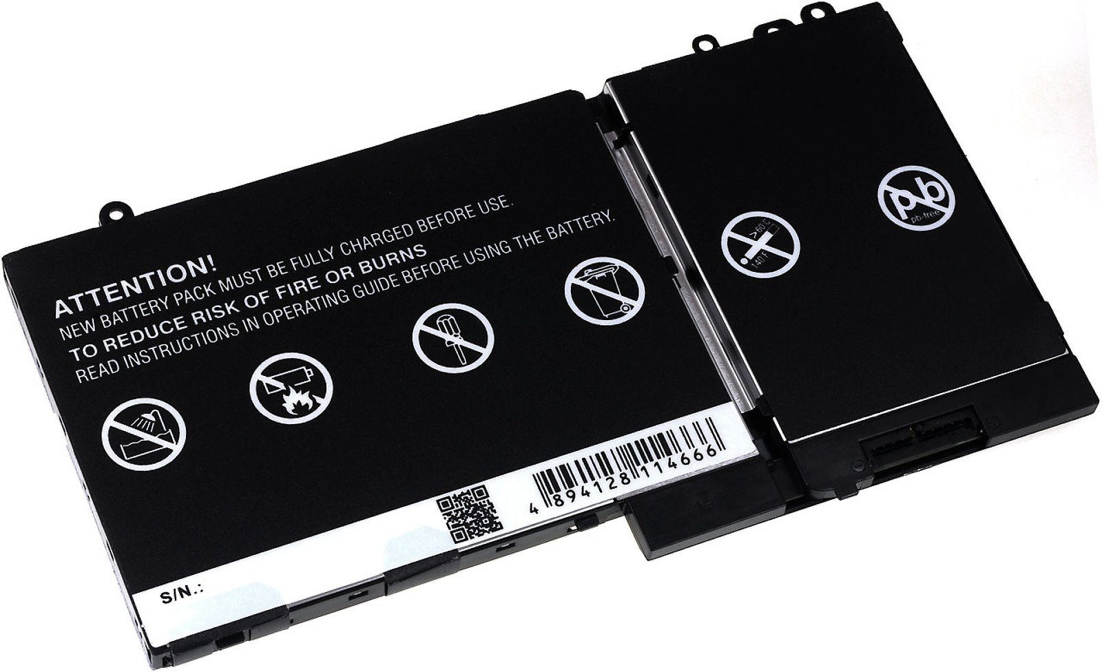 Powery Akku für Dell Latitude 12 E5250 Laptop-Akku 3400 mAh (11.1 V)