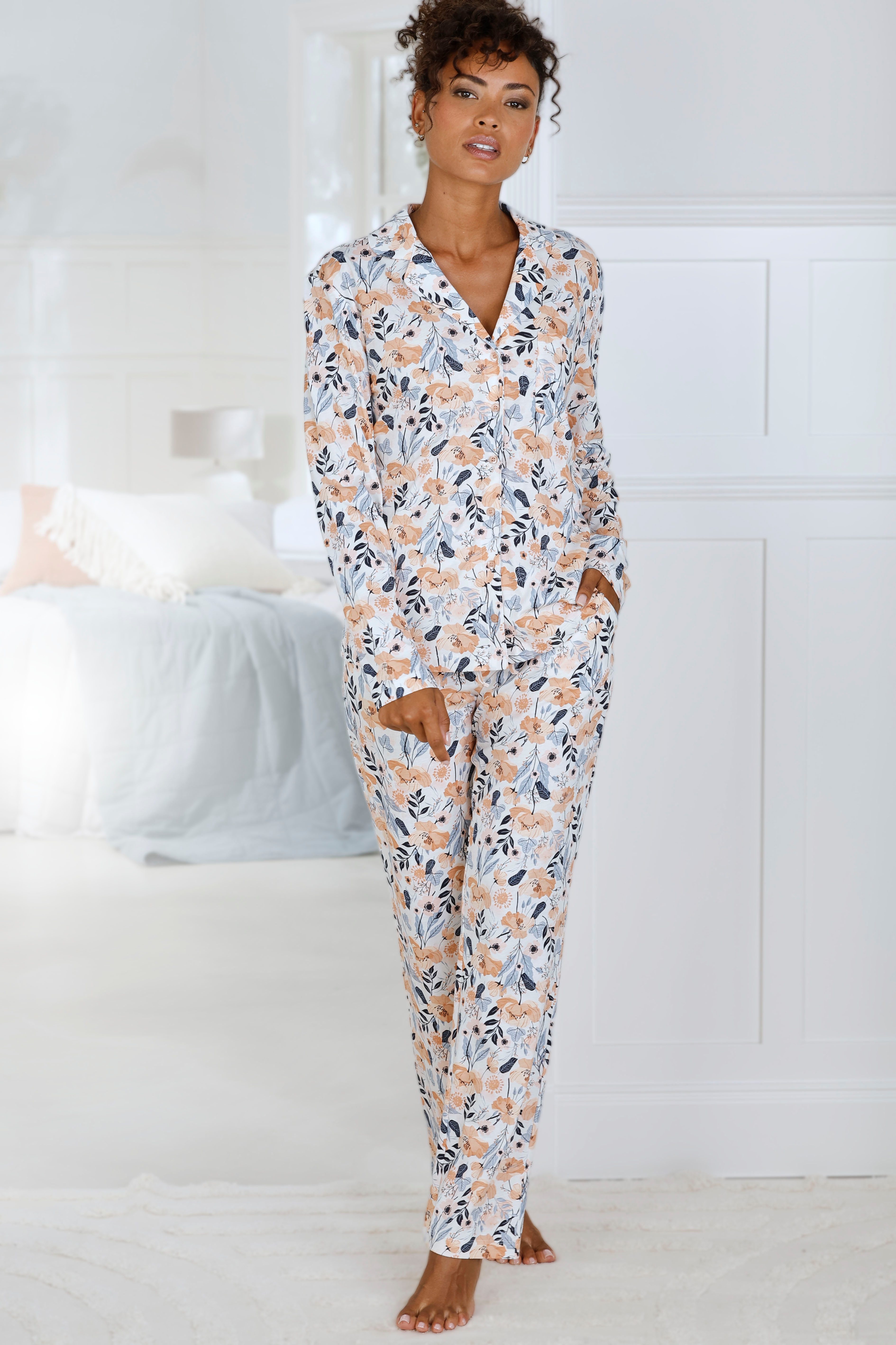 Vivance Dreams by Lascana Pyjama (Set, 2 tlg) mit durchgehender Knopfleiste