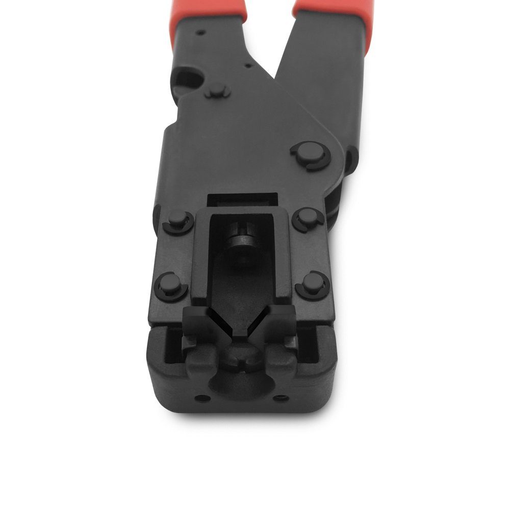 ARLI Crimpzange ARLI Kompressionszange mit F Kompressionsstecker 7 - 7,5 mm, 20-tlg., und Abisolierer TV Sat Antennen Kabel Koaxialkabel Stecker – Bild 3 von 5
