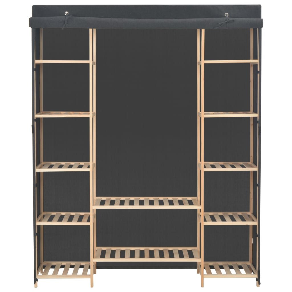 vidaXL Stoffschrank Kleiderschrank Grau 135 x günstig online kaufen