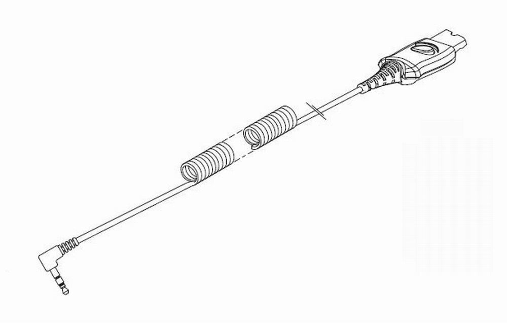 Poly Adapterkabel, 3,5mm Klinke/QD mit Rufannahme PC-Headset