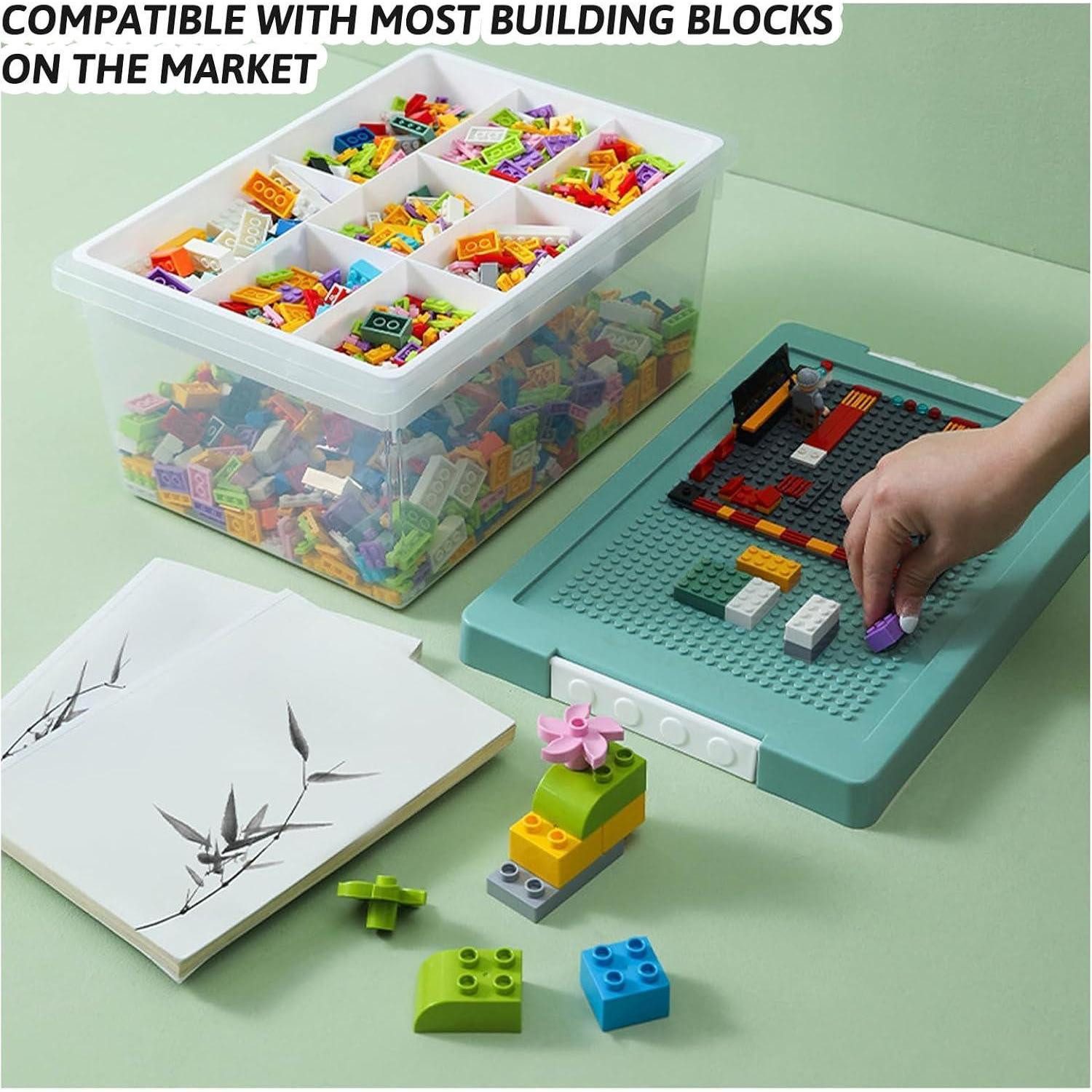 Luxury Collection Toy Chest Storage Box Toy Lid Removable Tray PP Blue