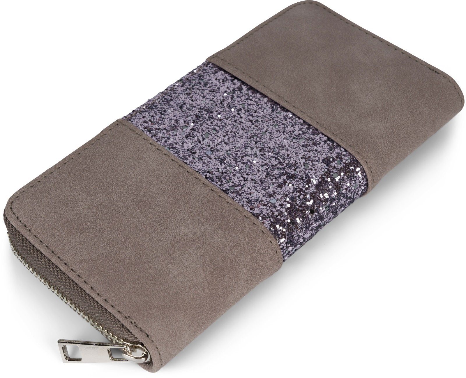 styleBREAKER Geldbörse Geldbörse mit Pailletten Streifen (1-tlg) günstig online kaufen