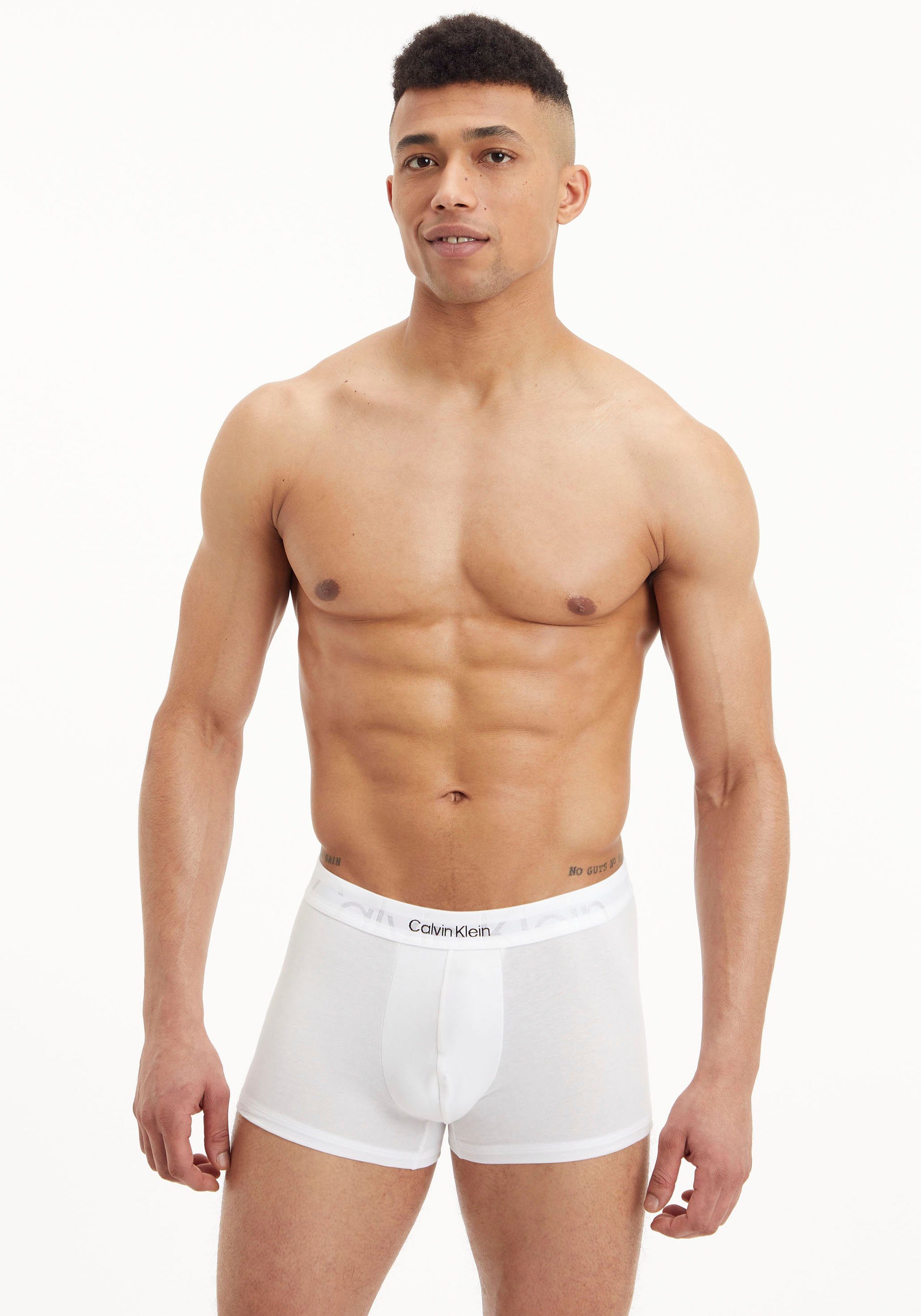 Calvin Klein Logoschriftzug Wäschebund am Boxer mit weiß Underwear