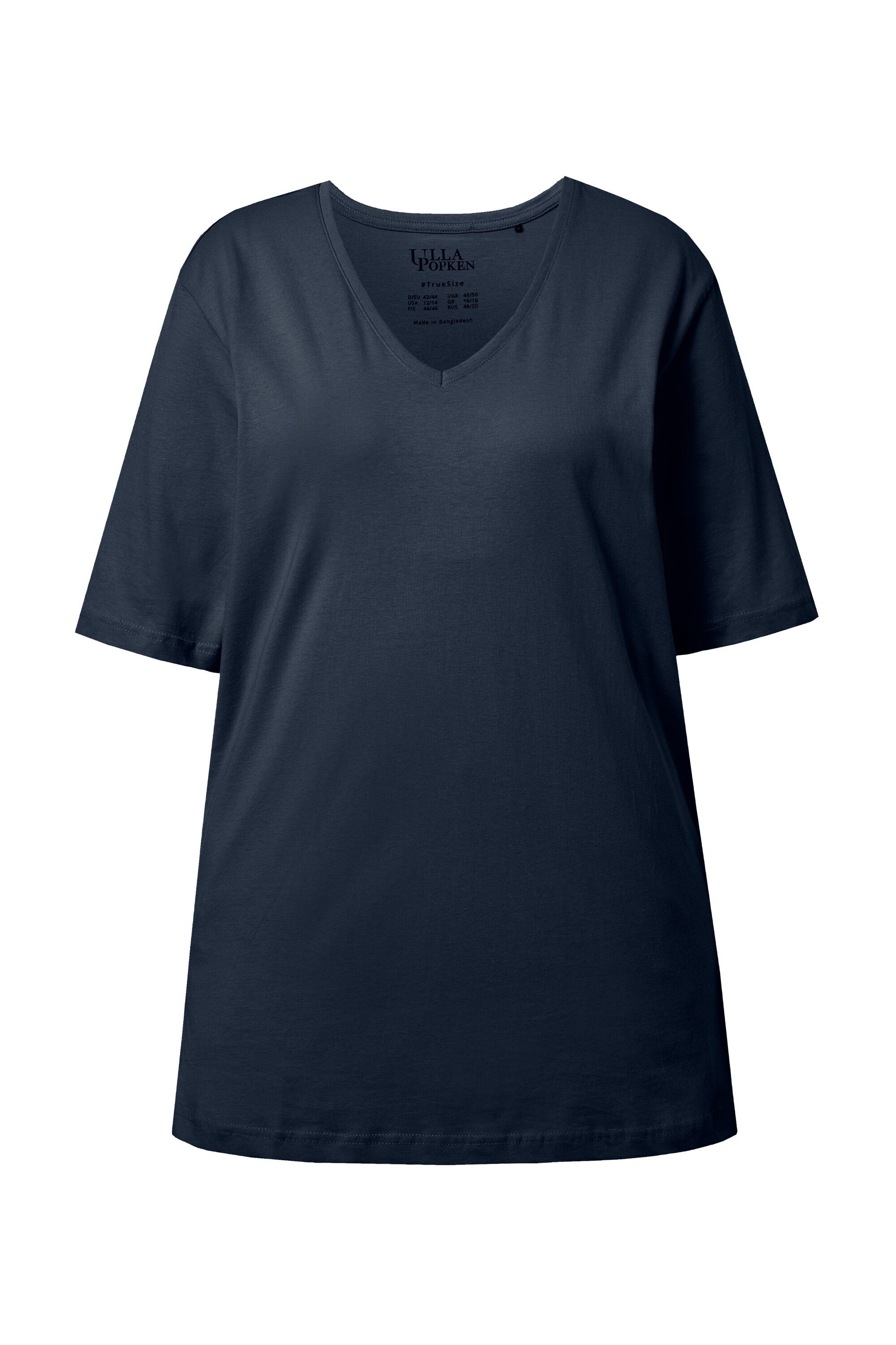 Ulla Popken T-Shirt T-Shirt V-Ausschnitt Relaxed günstig online kaufen