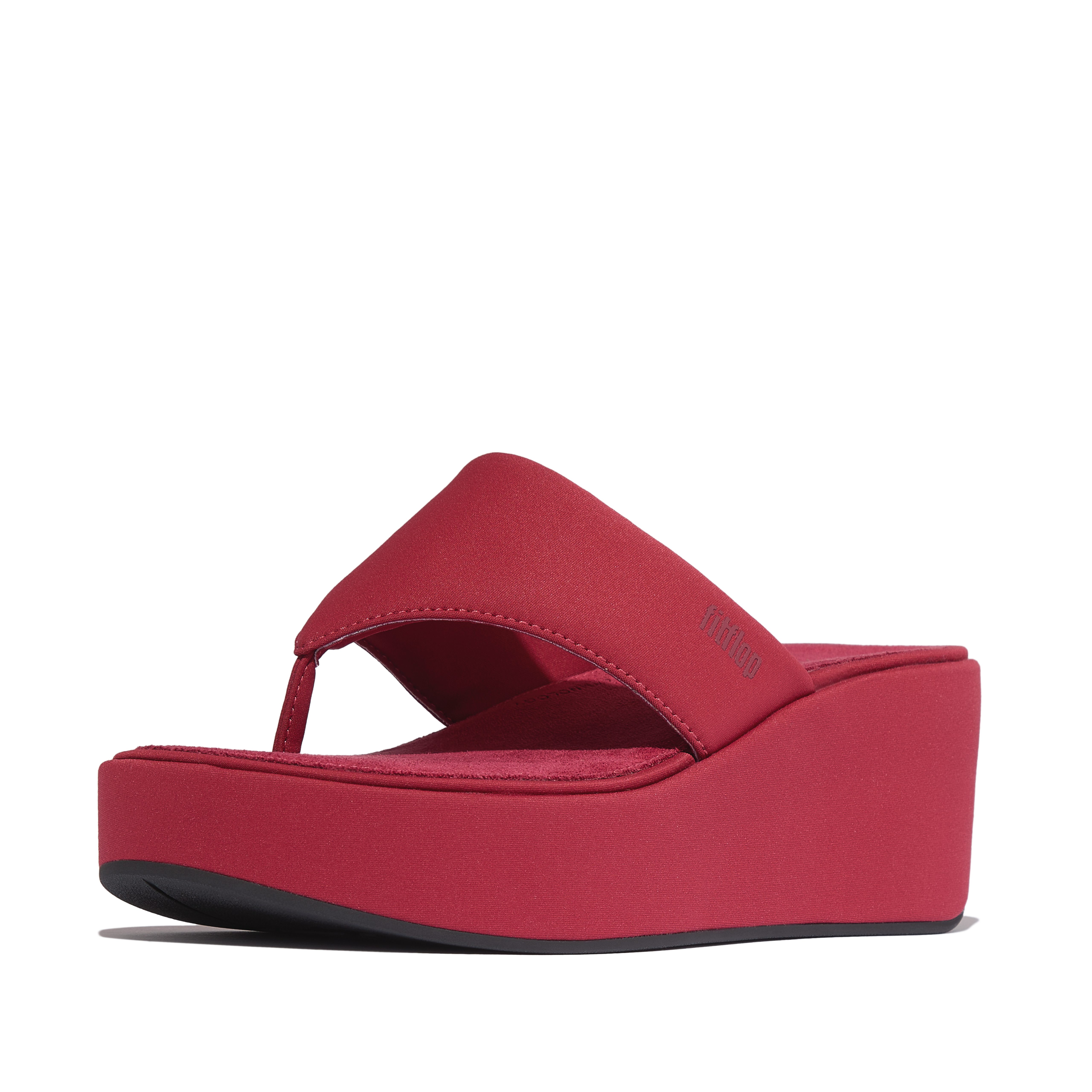 Fitflop PLATFFORMS WEDGE Zehentrenner Keilsandale, Plateauschuh, Dianette mit gepaddeter Bandage