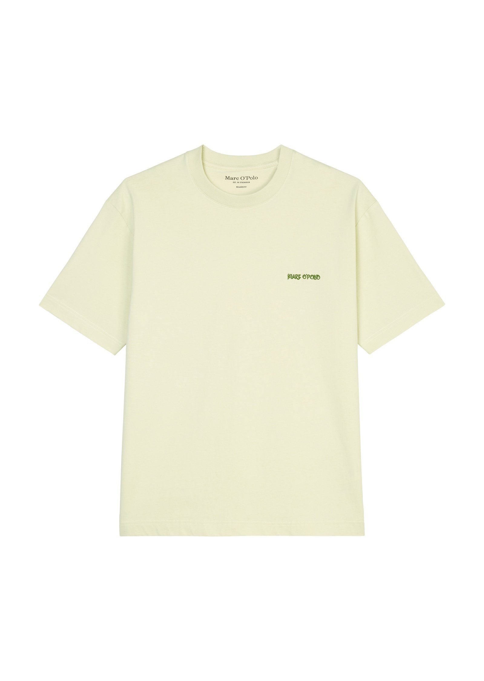 Marc hellgrün Rücken-Print O'Polo T-Shirt mit