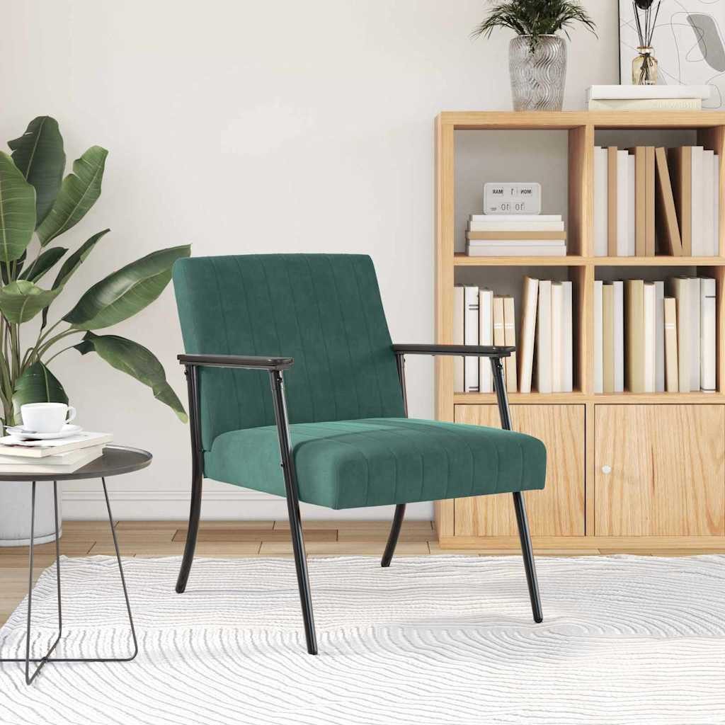 vidaXL Sessel Sessel Dunkelgrün Samt (1-St)
