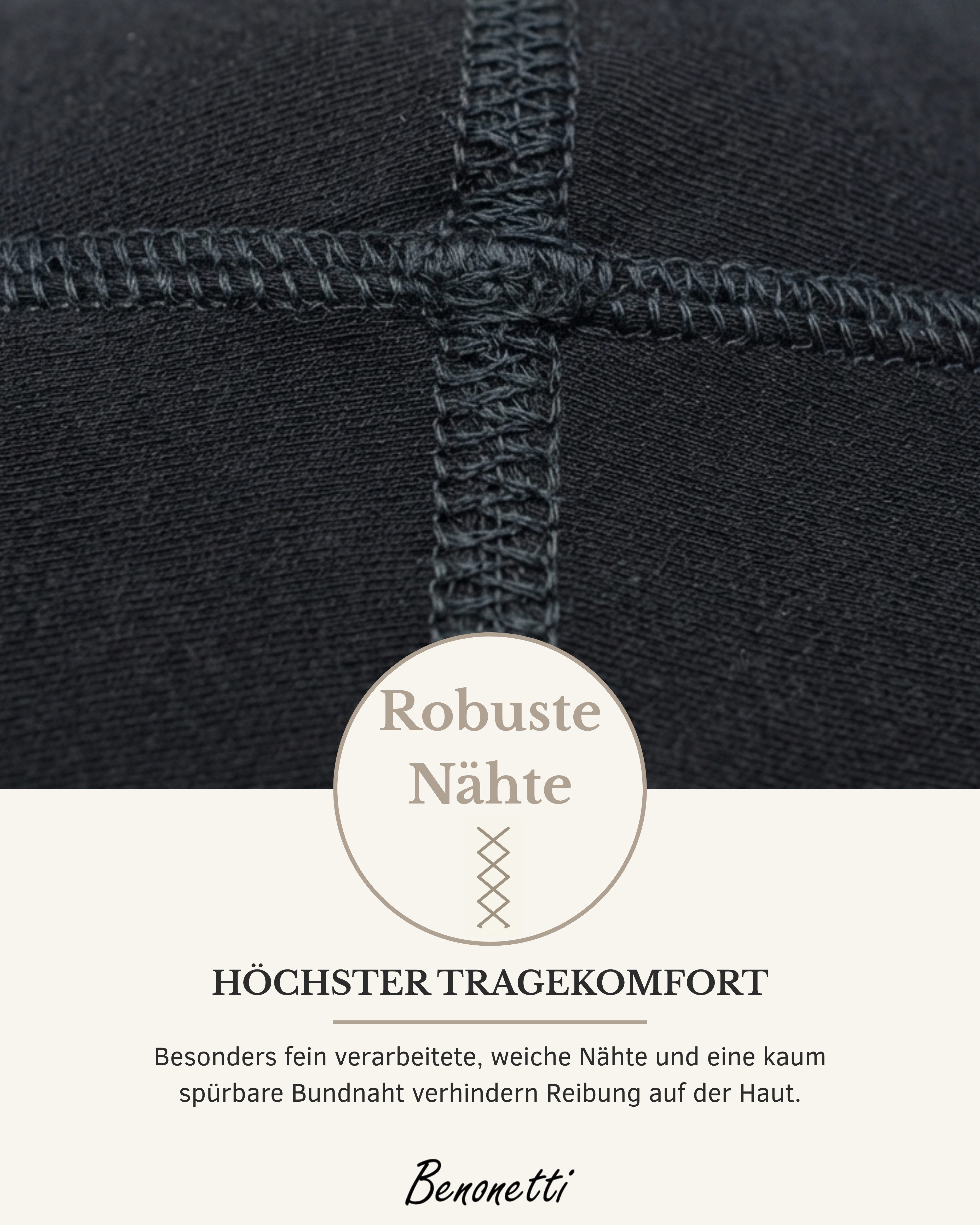 Benonetti Boxershorts 3er & 6er Pack aus Baumwolle mit hoher Tragekomfort (Packung, 6-St., Packung, 6er-Pack) Mit Komfortbund und Logo, ohne kratzenden Zettel – Bild 5 von 5