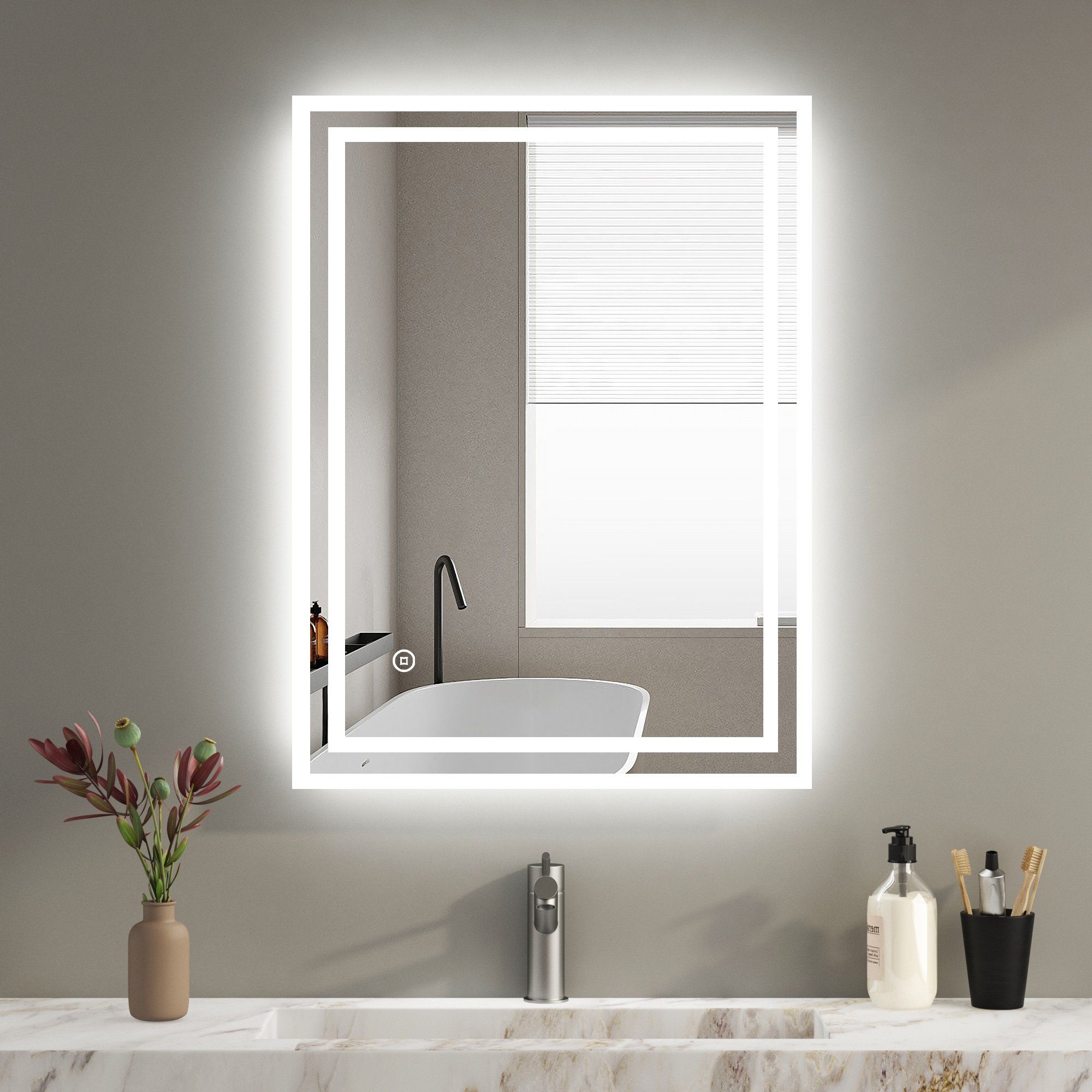 Spiegel mit beleuchtung Badspiegel Led Bad Wandspiegel Badezimmer Touch Rund
