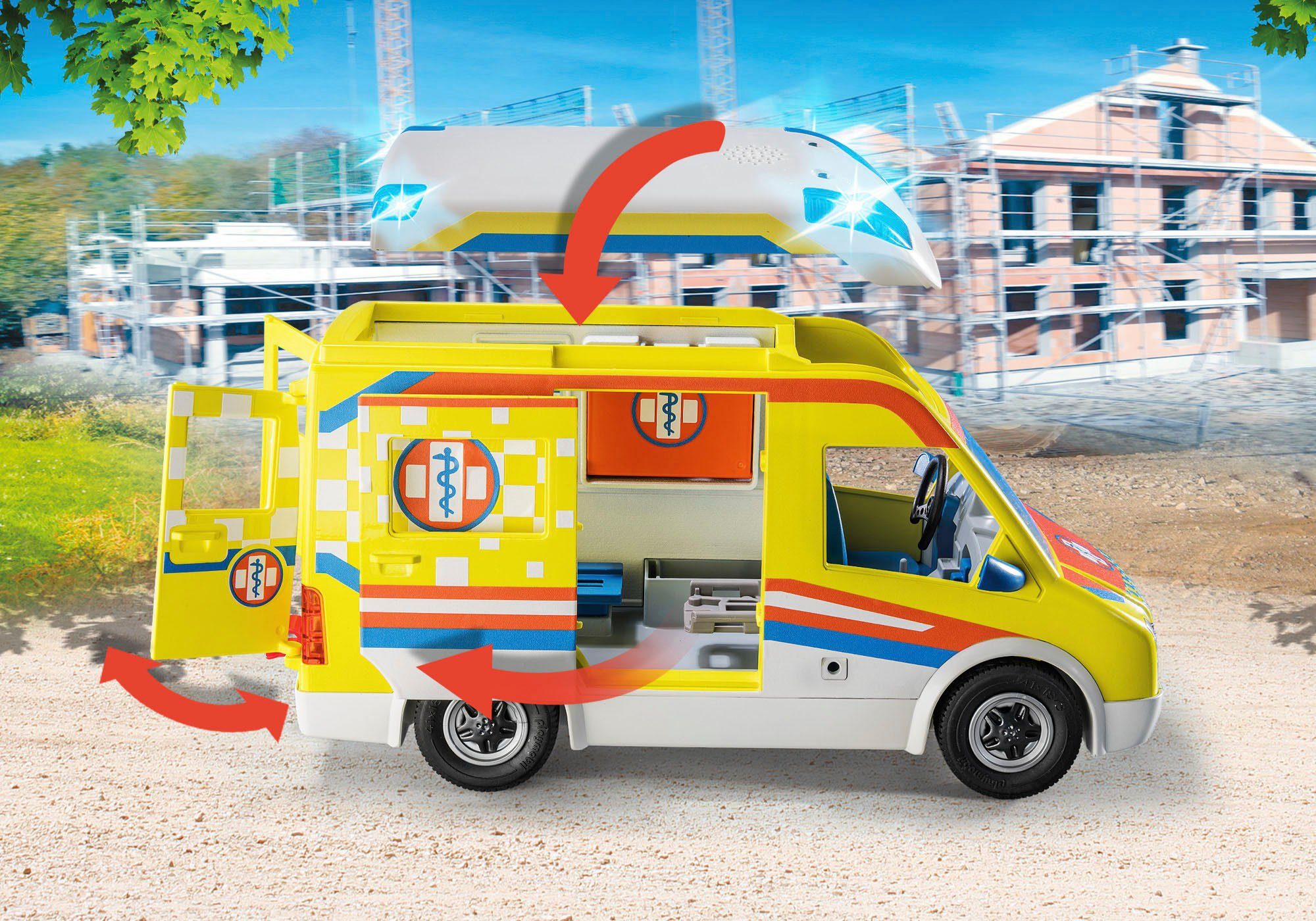 Playmobil® Rettungswagen mit Licht und Sound (71202), My City Life Konstruktions-Spielset, mit Licht und Soundmodul – Bild 4 von 4