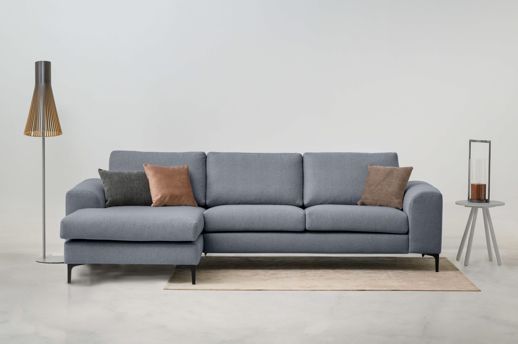 OTTO home Ecksofa Henry, L-Form, Breite 294 cm, mit Metallbeinen, Wellenunterfederung, wasserabweisender Stoff
