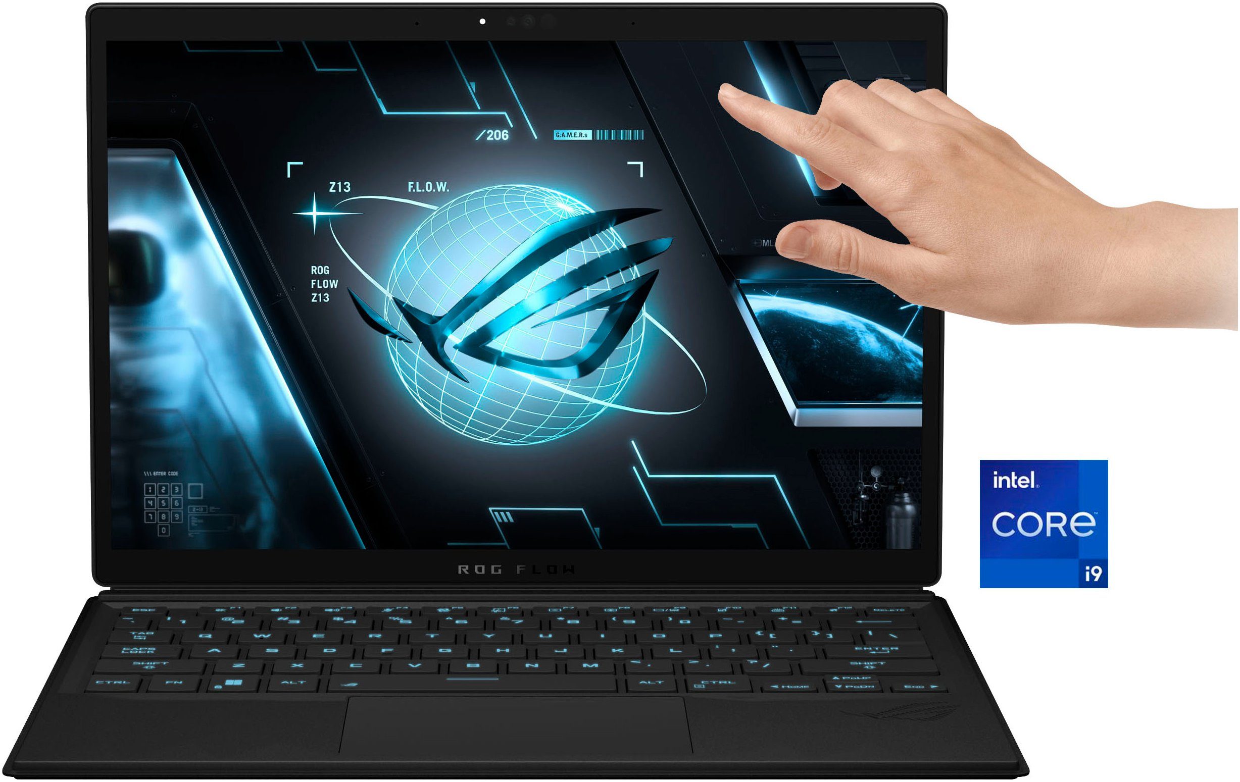 Asus ROG Flow Z13 GZ301VV-MU001W Convertible Notebook (34 cm/13,4 Zoll, Intel Core i9 13900H, GeForce RTX 4060, 1000 GB SSD)