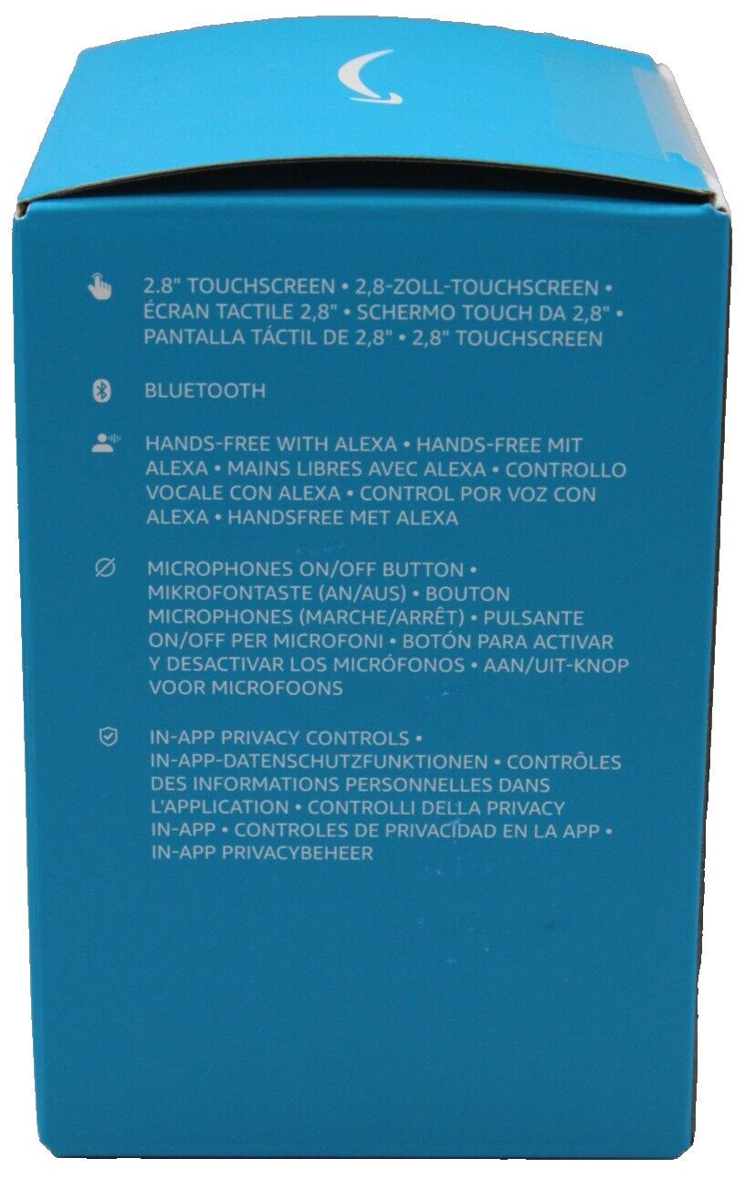 Amazon Echo Spot 2024 Kompakter & Smarter Lautsprecher WLAN Bluetooth Wecker Smart Speaker (WLAN (WiFi), Bluetooth, voller Klang mit Sprachsteuerung Energiesparmodus)