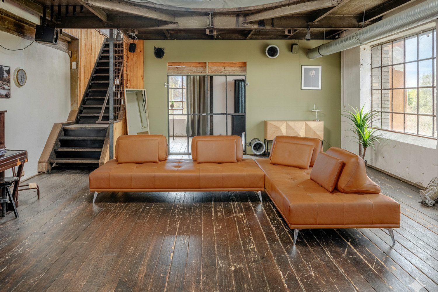 KAWOLA 4-Sitzer WIOLO, Couch Leder verschiedene Farben