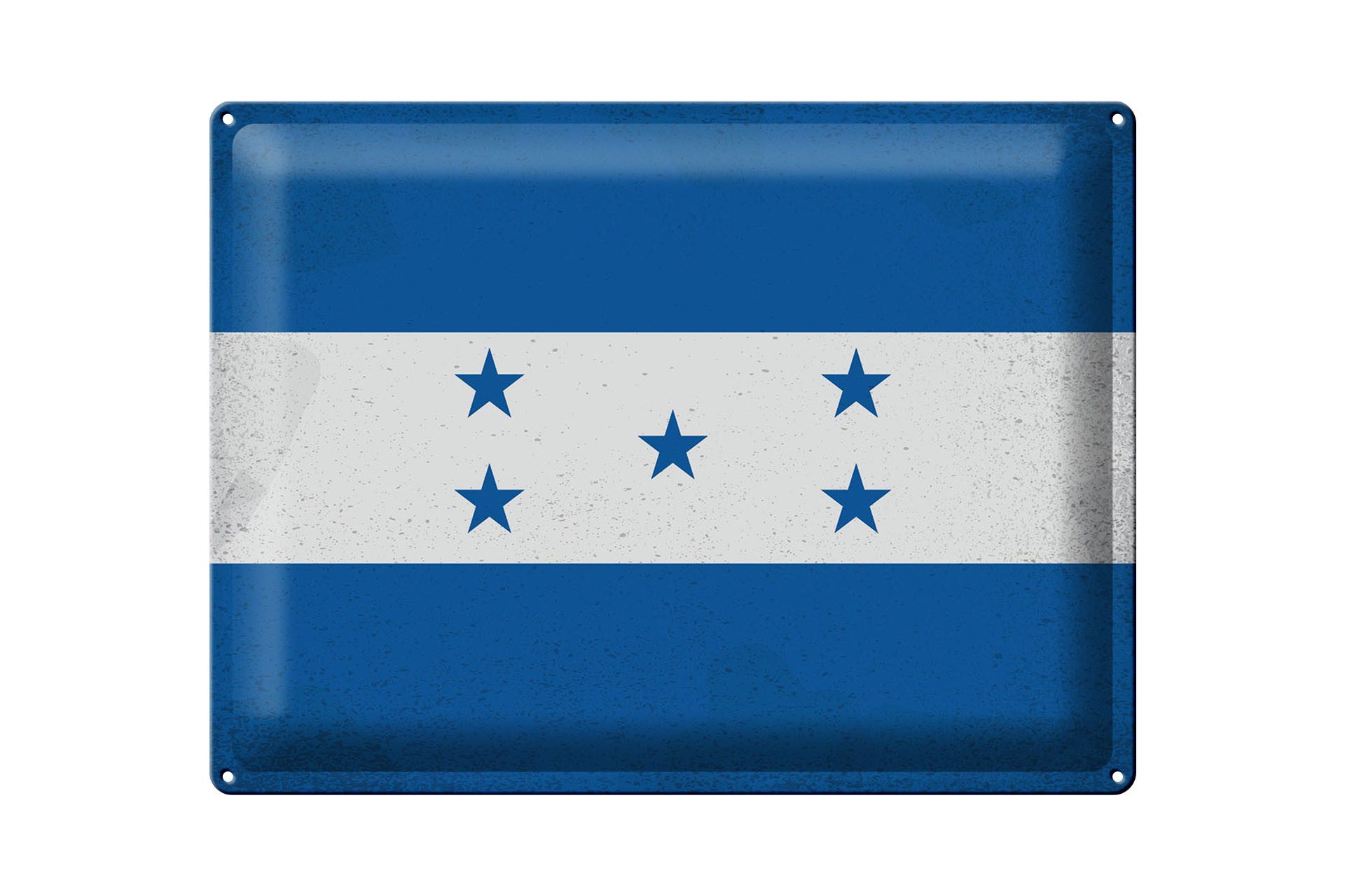 Metallschild Flagge Hondura 40x30cm Flag of Honduras Vintage